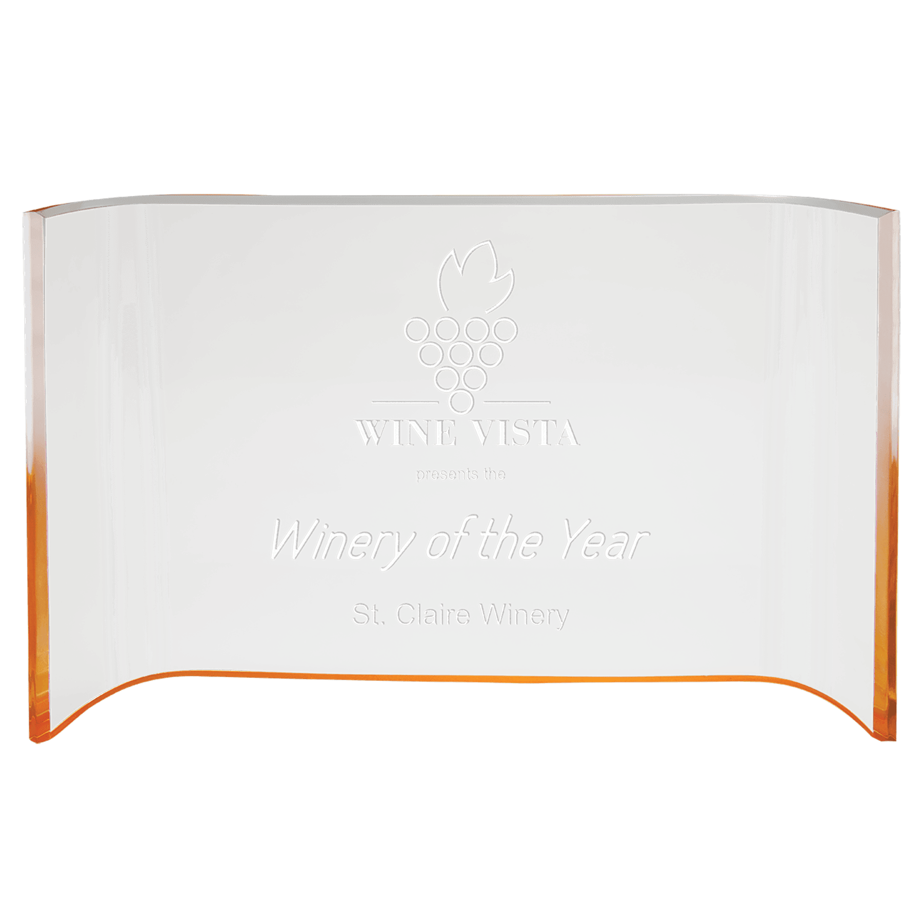 10" x 7" Gold Acrylic Crescent