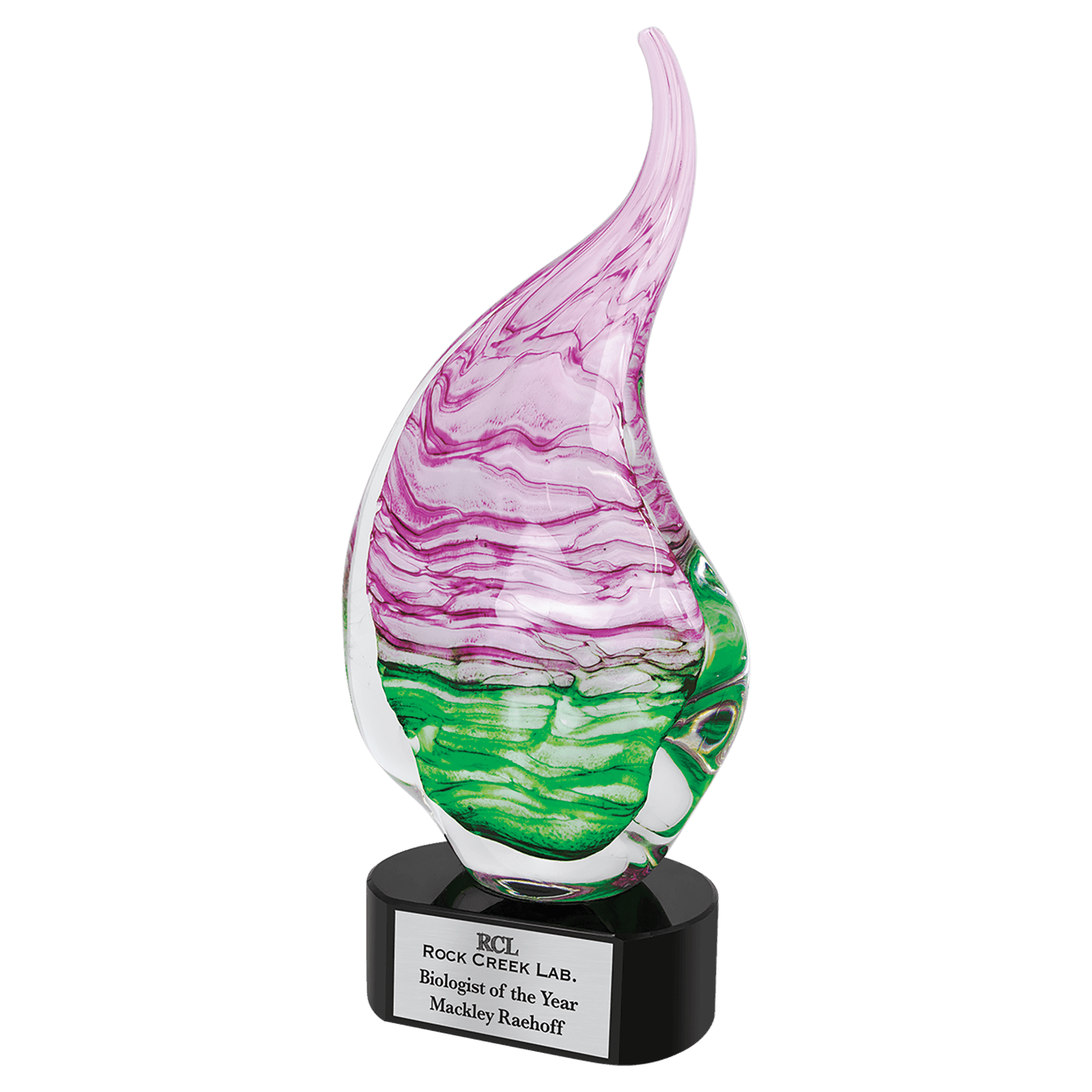 Pink/Green Art Glass