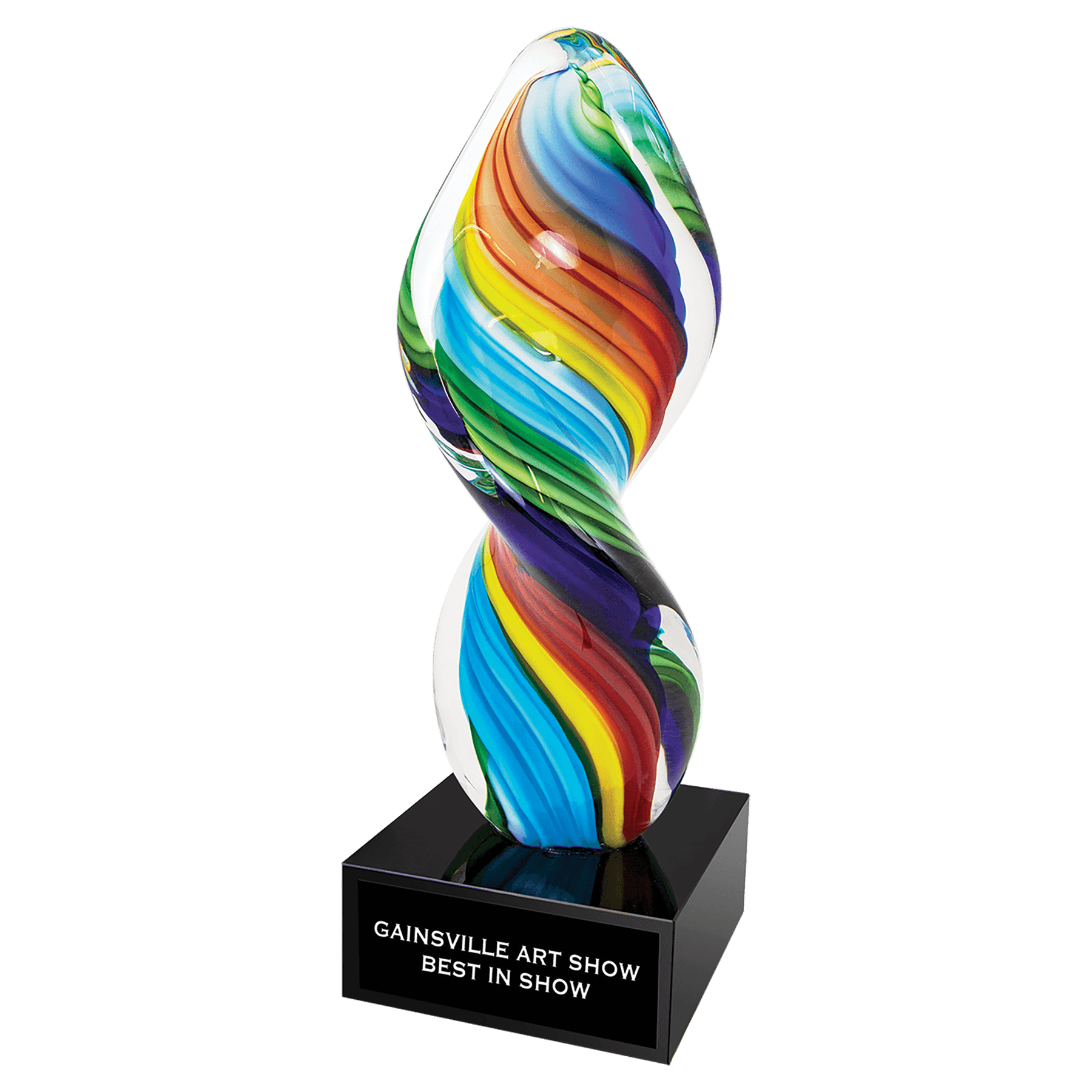 Rainbow Twist Art Glass