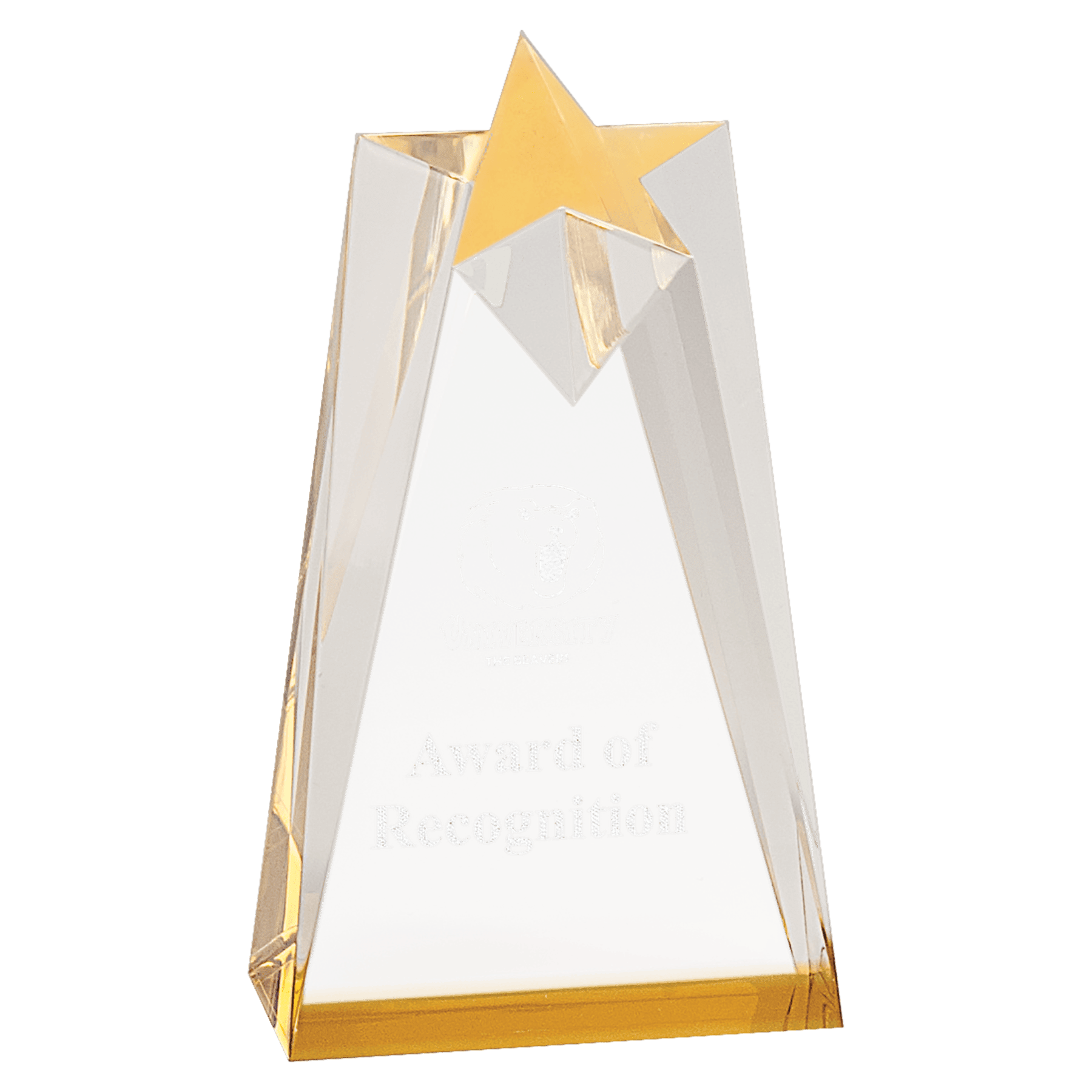 6" Gold Sculpted Star Acrylic