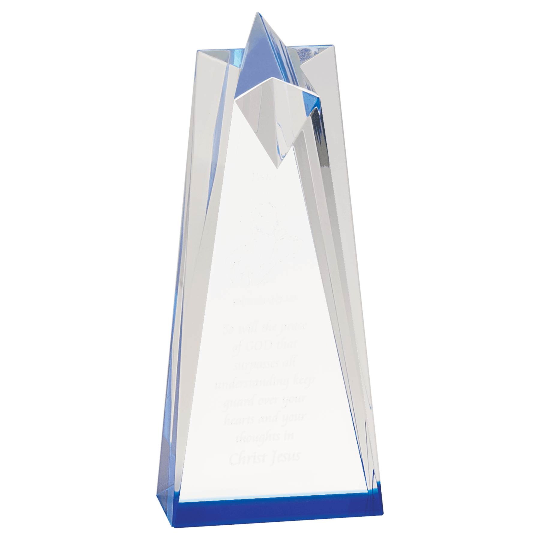 8" Blue Sculpted Star Acrylic