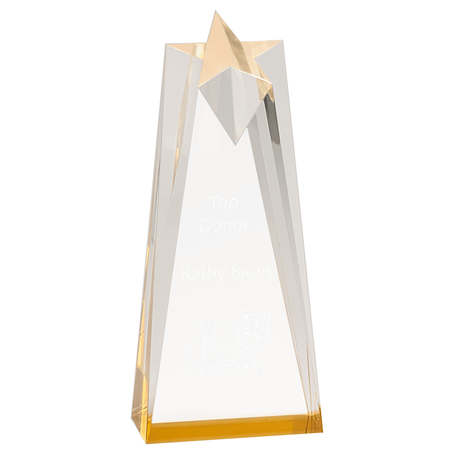 8" Gold Sculpted Star Acrylic