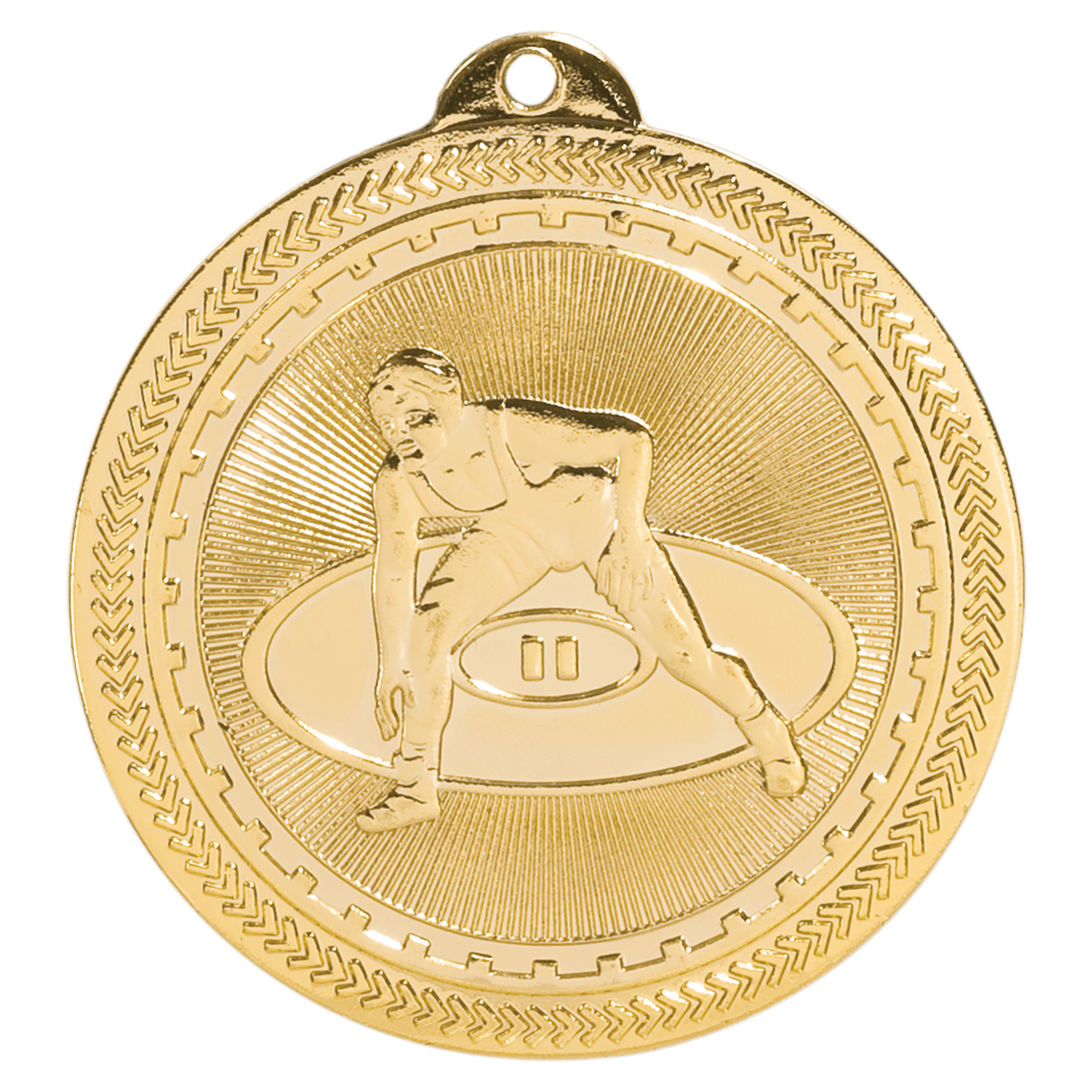 Wrestling BriteLazer Medal-Gold