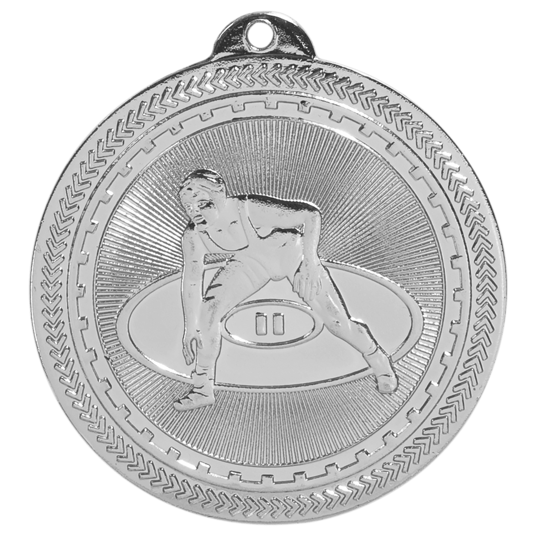 Wrestling BriteLazer Medal-Silver