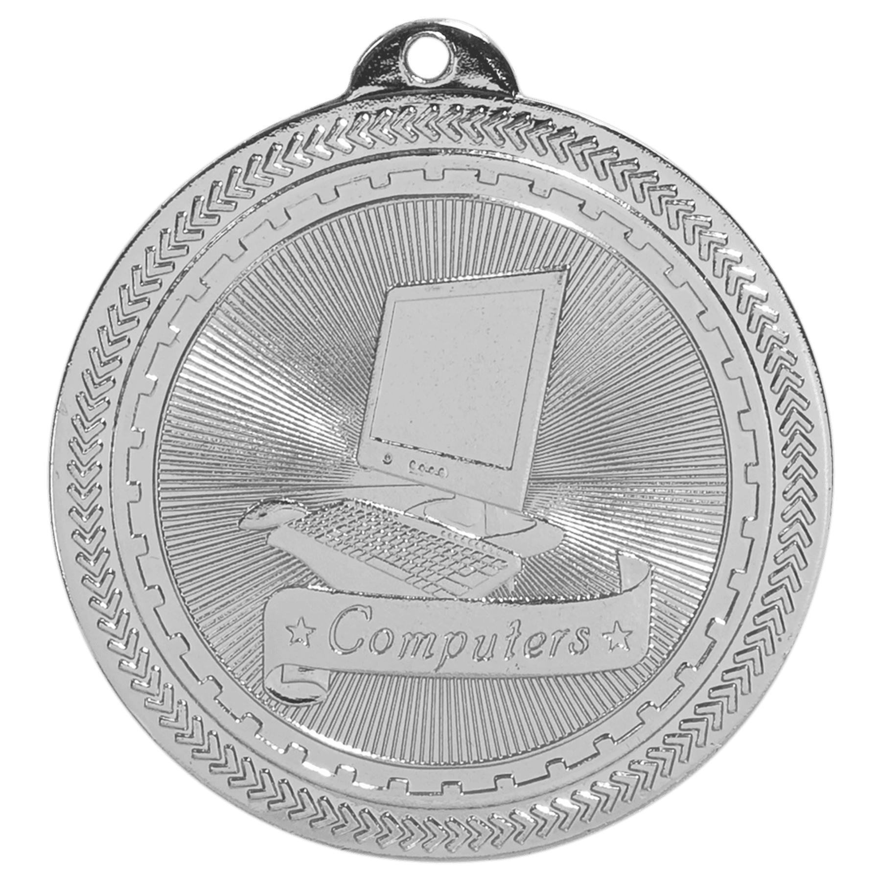 Computers BriteLazer Medal-Silver