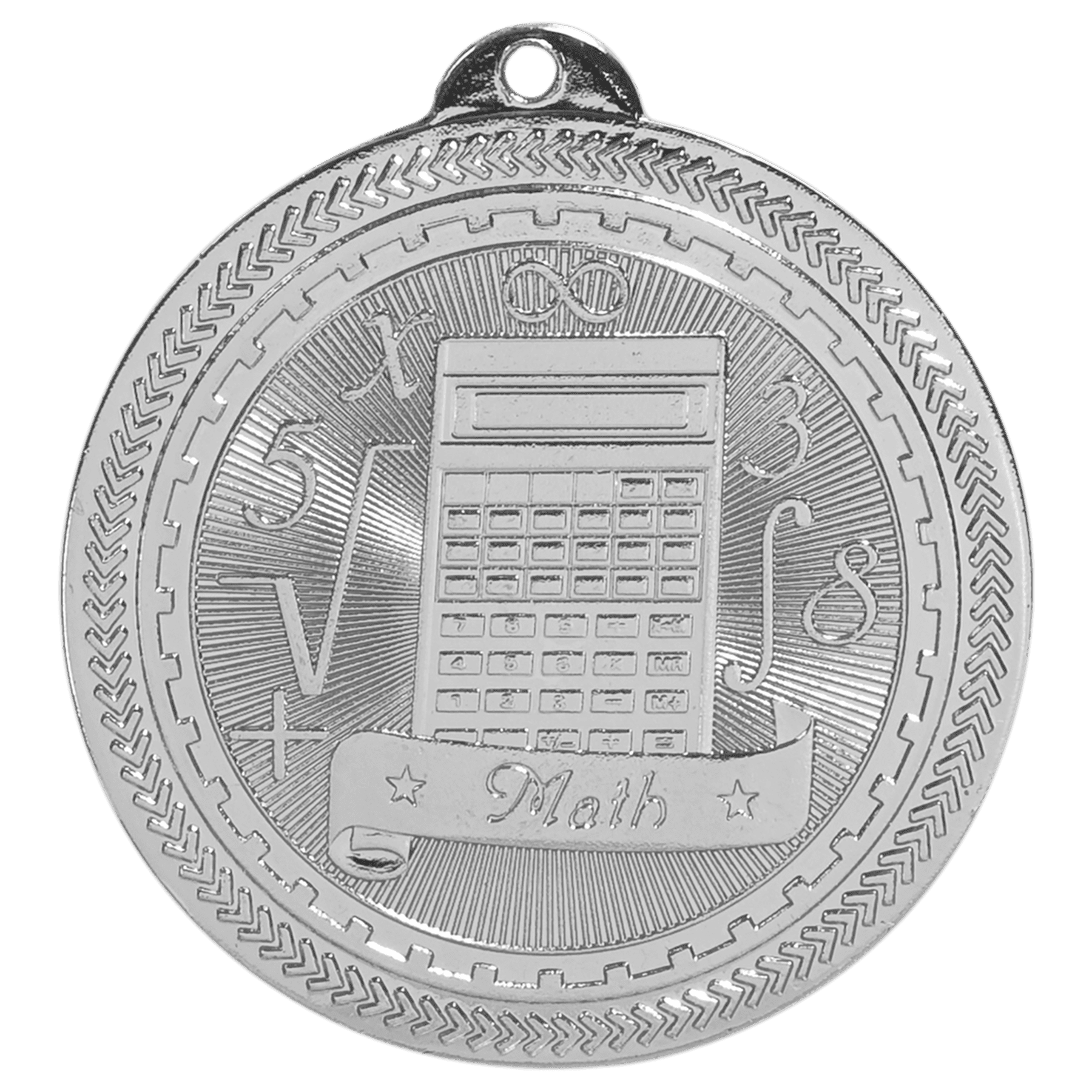 Math BriteLazer Medal-Silver