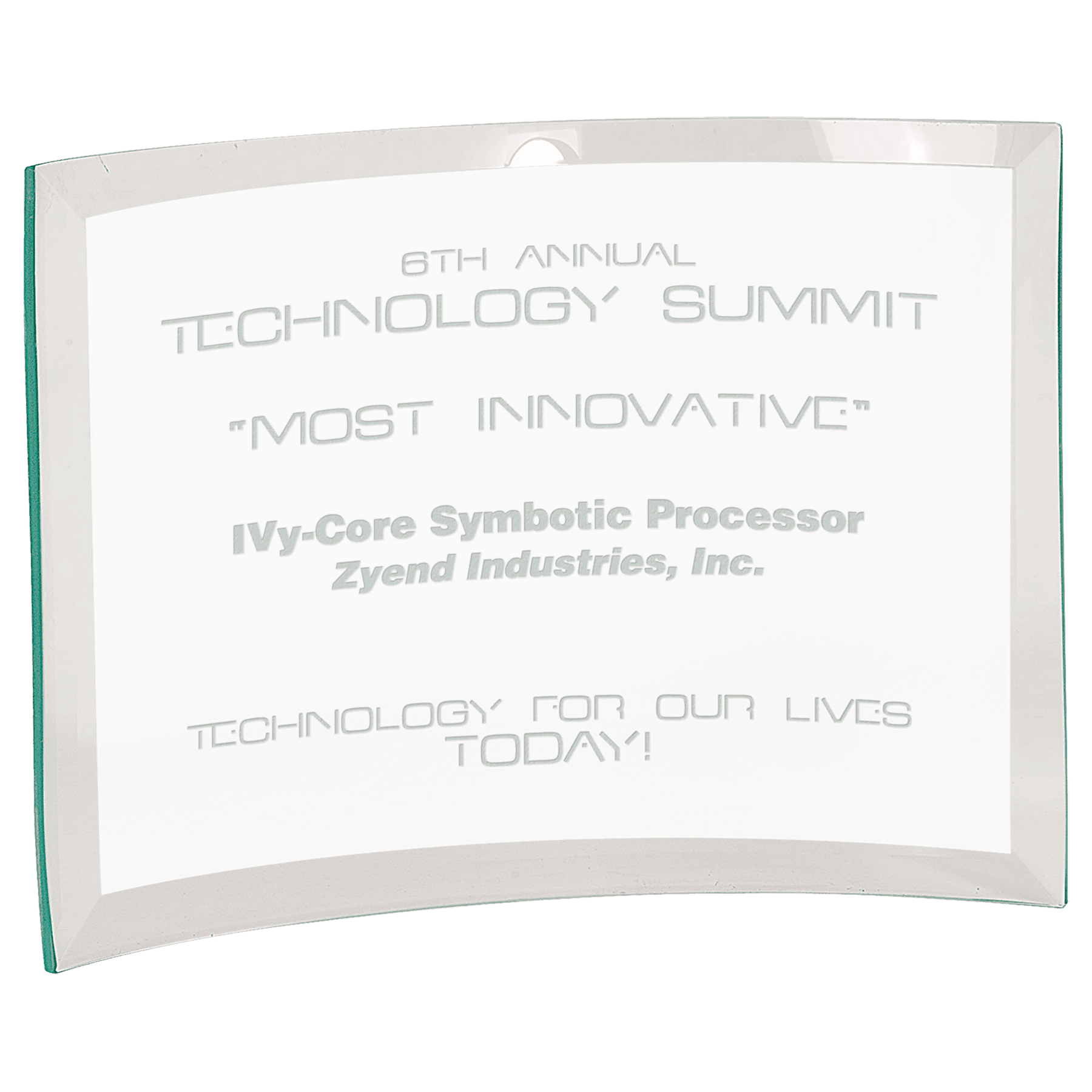 10" x 7" Beveled Jade Glass Crescent