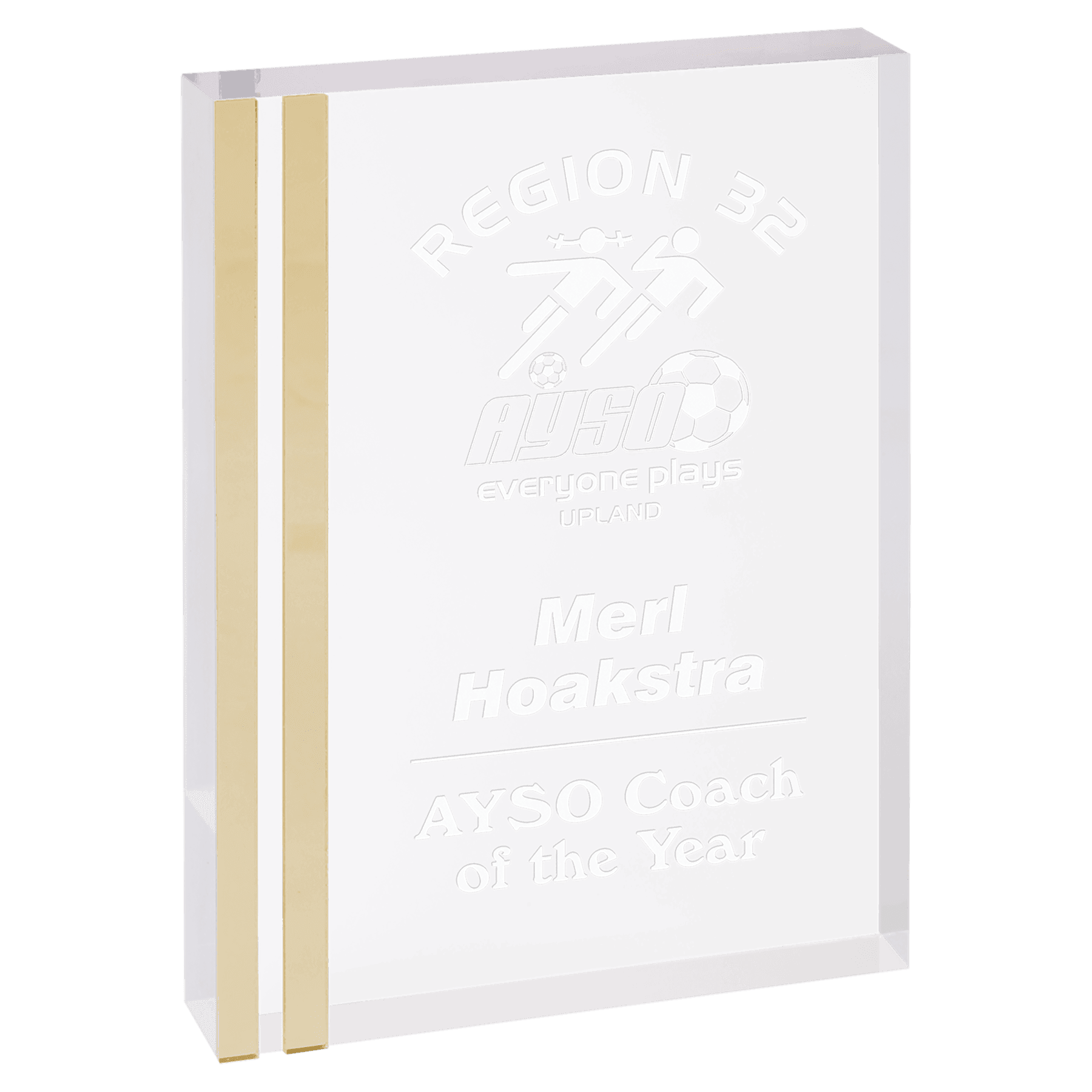 7" Gold Rectangle Acrylic