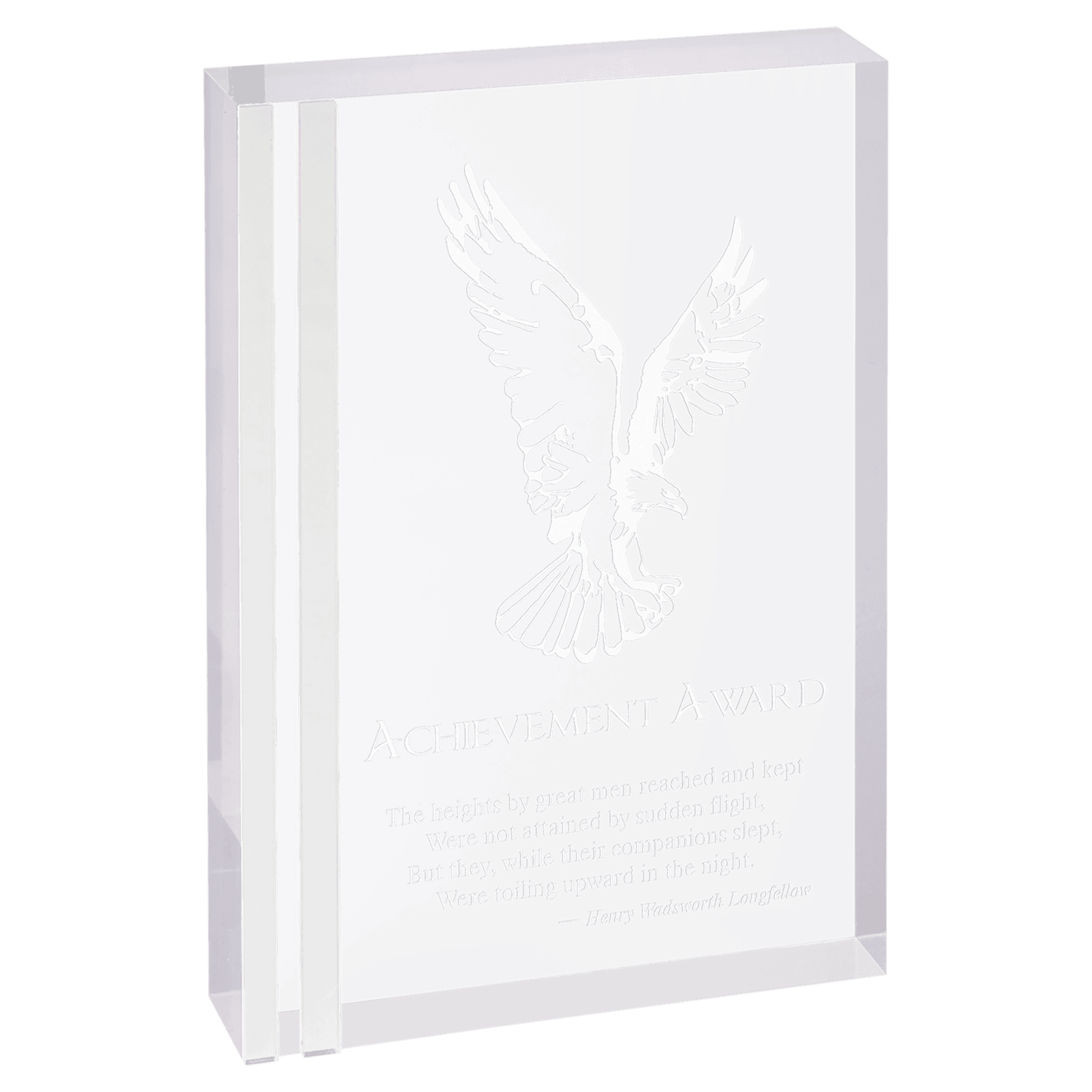 8" Silver Rectangle Acrylic