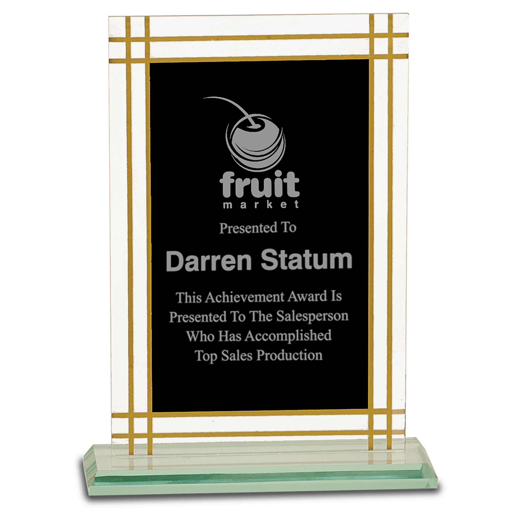 Small Contemporary Glass Full Border Award