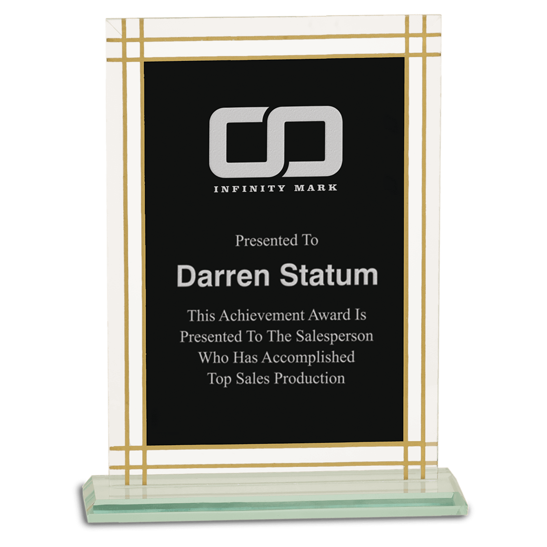 Large Contemporary Glass Full Border Award