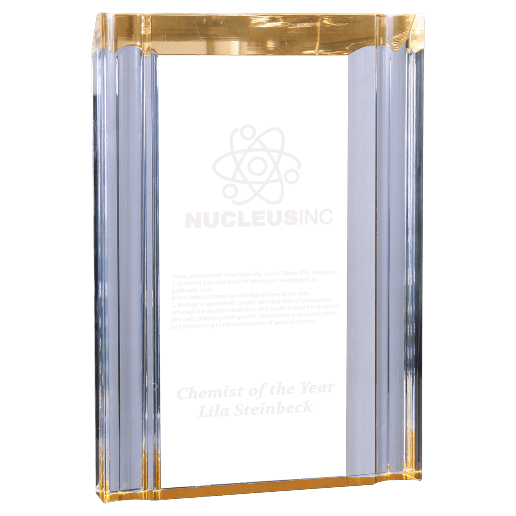 Large Gold Channel Acrylic