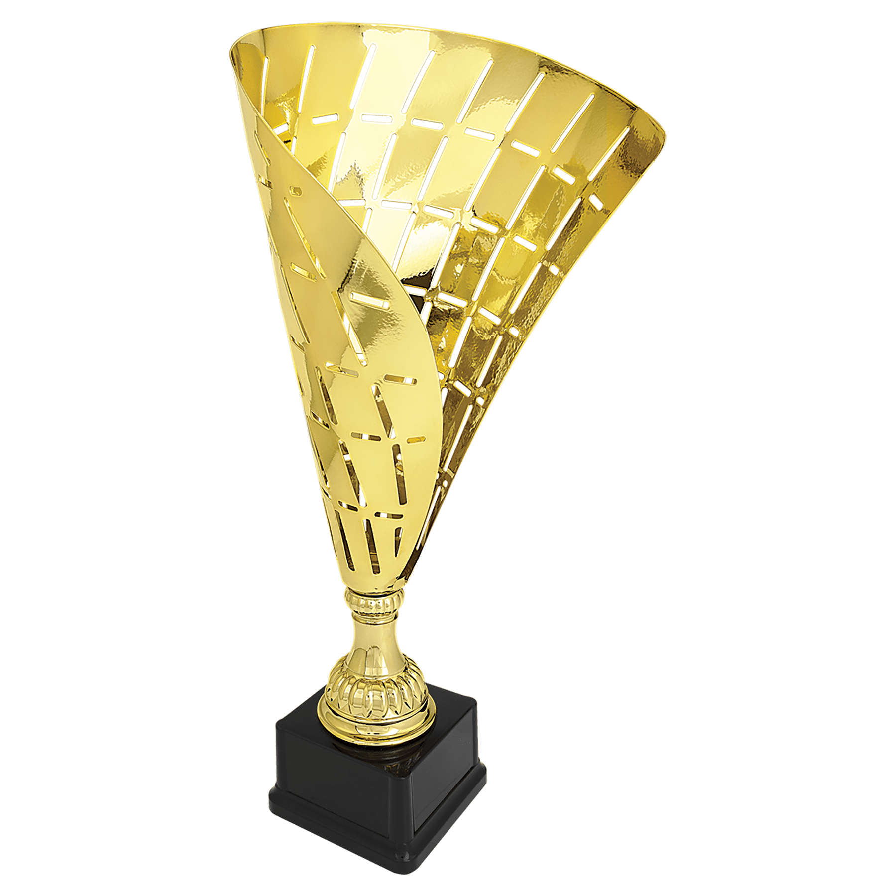 Gold Metal Flag Cup-18"