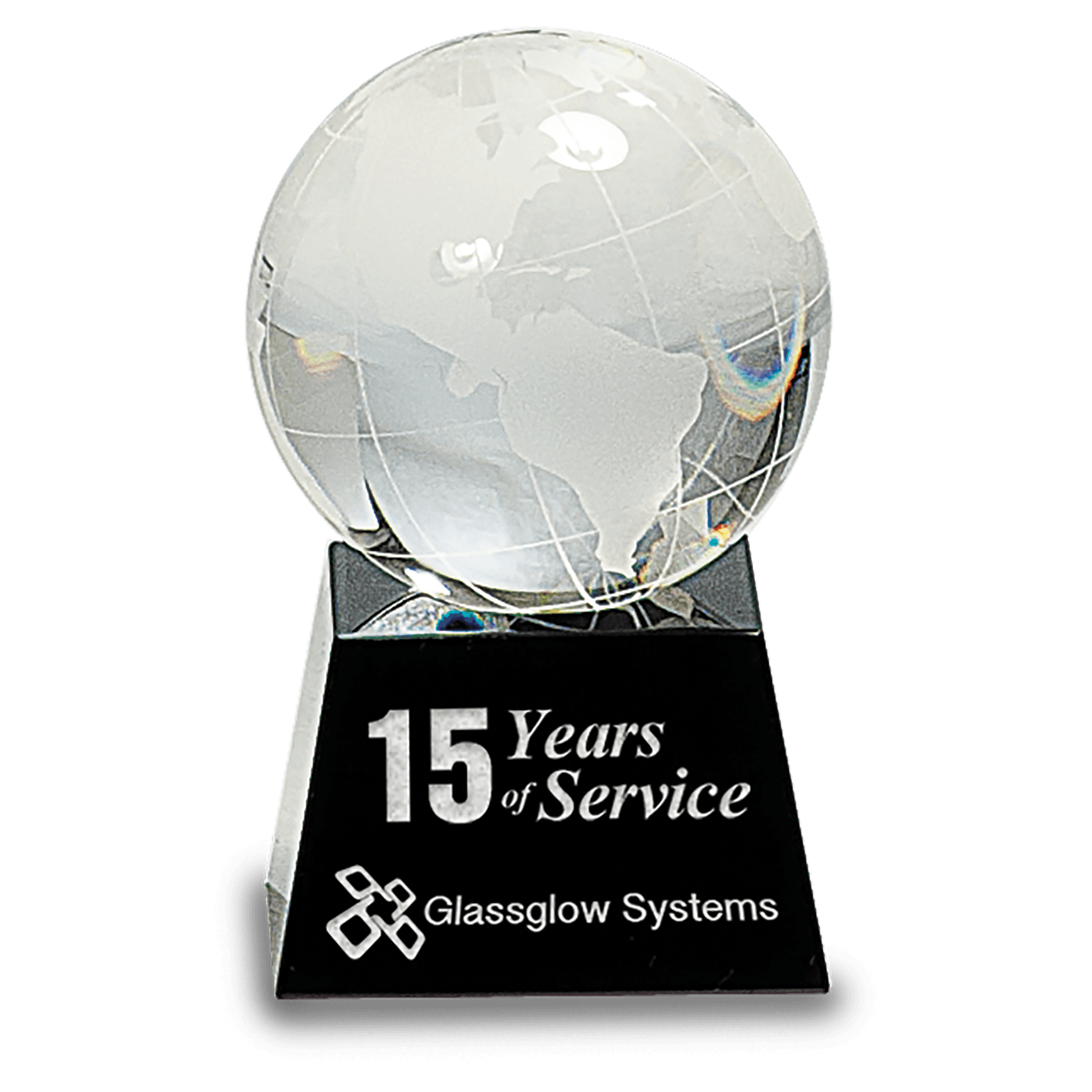Crystal Globe on Black Base