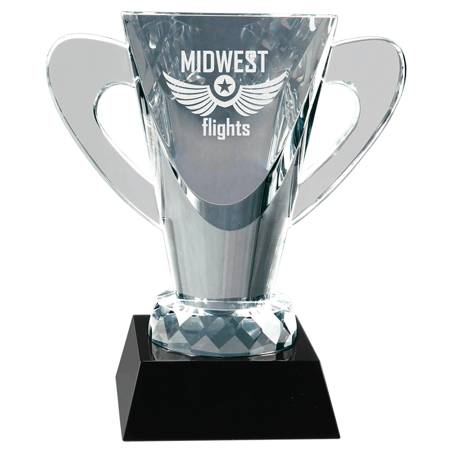 Crystal Cup on Black Pedestal Base