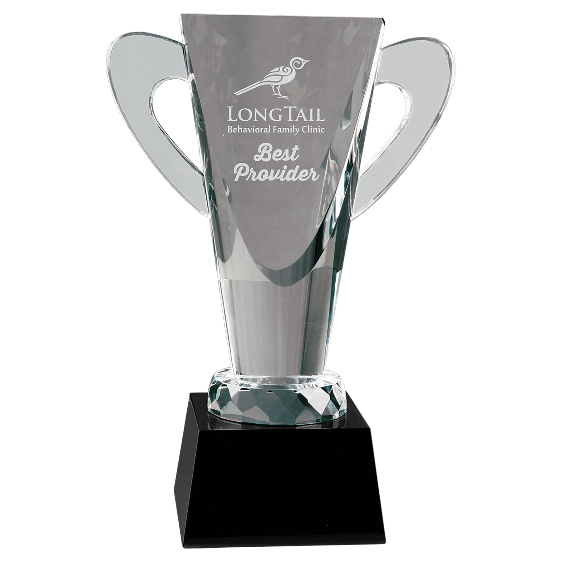 Crystal Cup on Black Pedestal Base