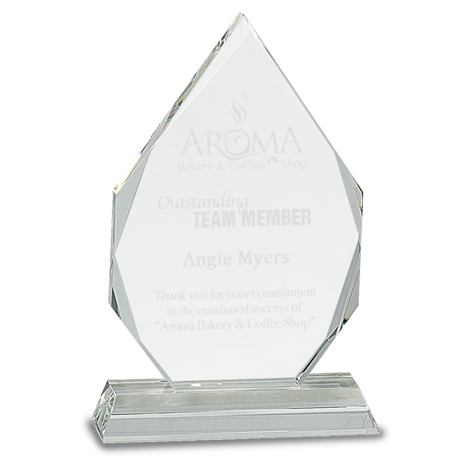 7" Crystal Diamond on a Clear Crystal Base