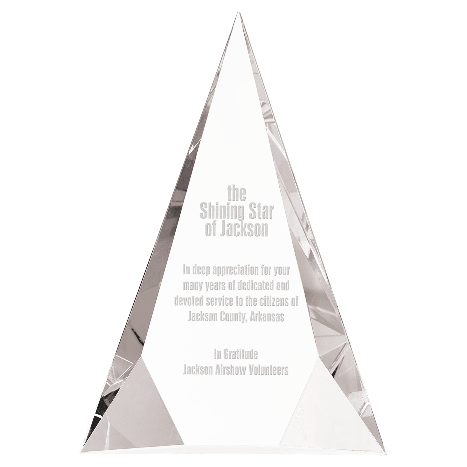 Medium Crystal Facet Triangle