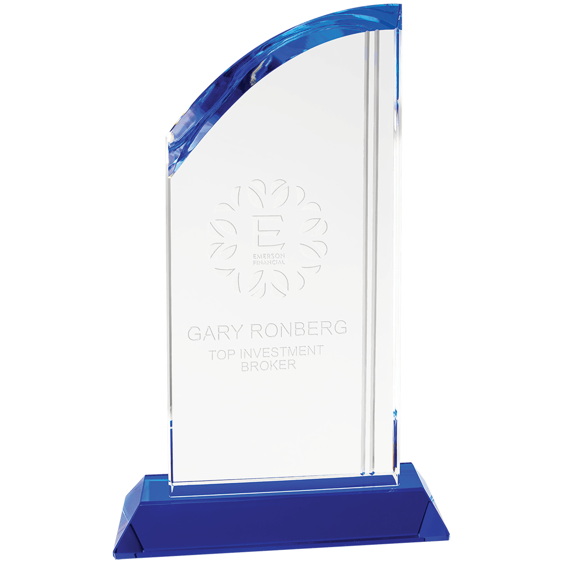 Medium Crystal Arch with Blue Base