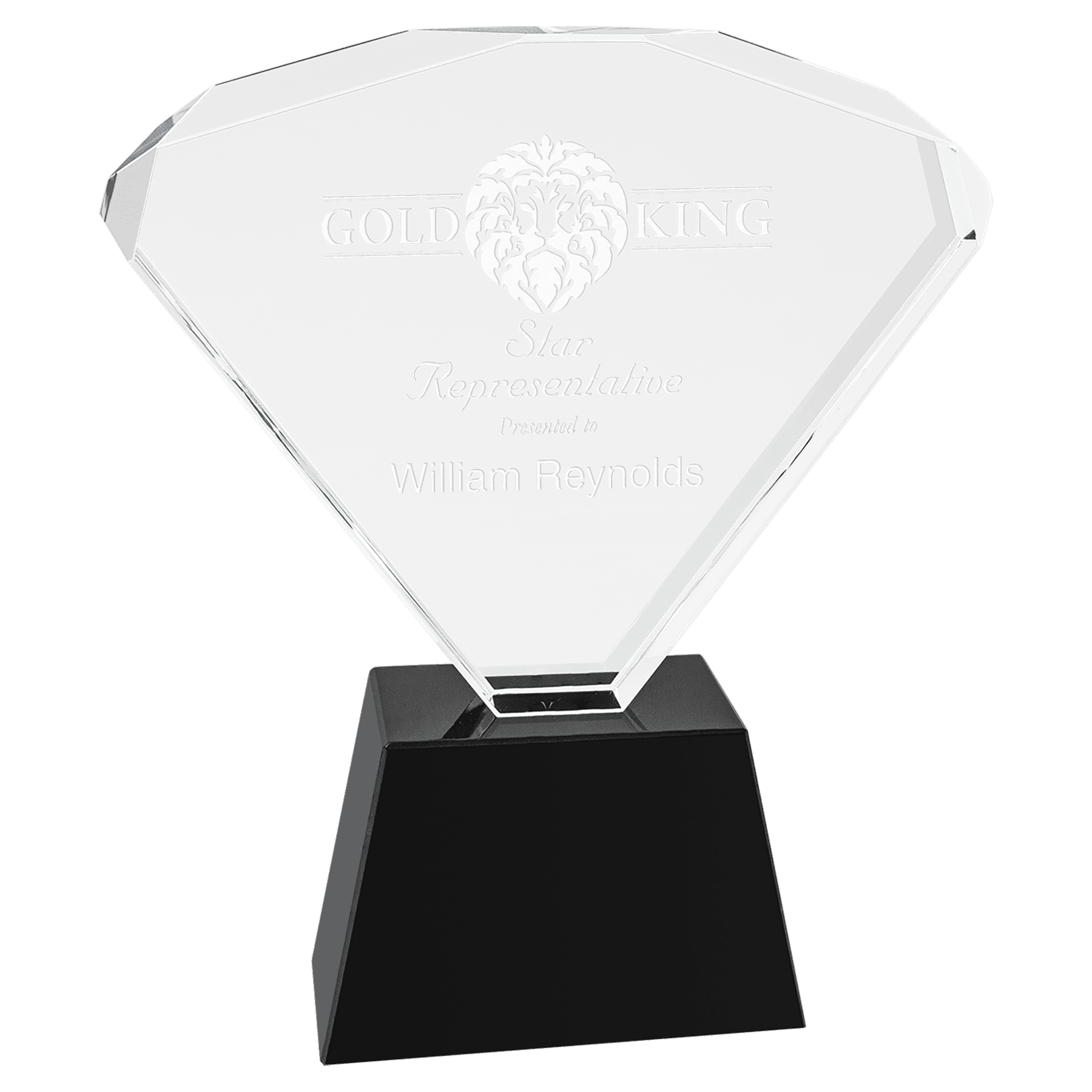 Small Crystal Fan with Black Base