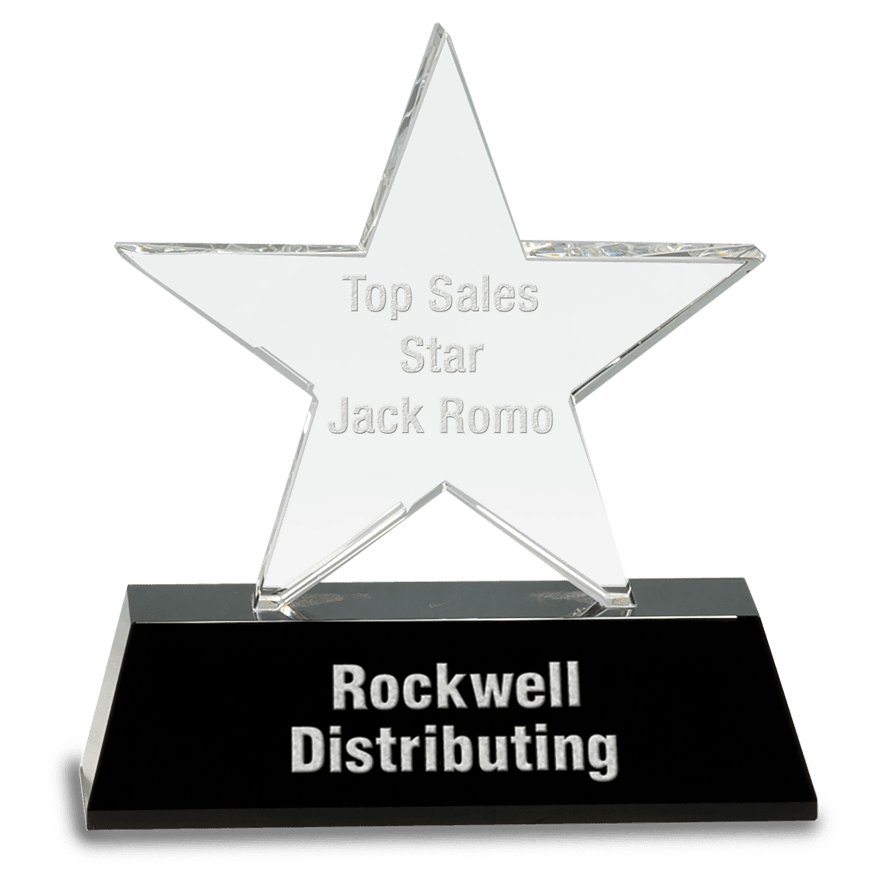 6 3/4" Premier Crystal Star on a Black Crystal Base