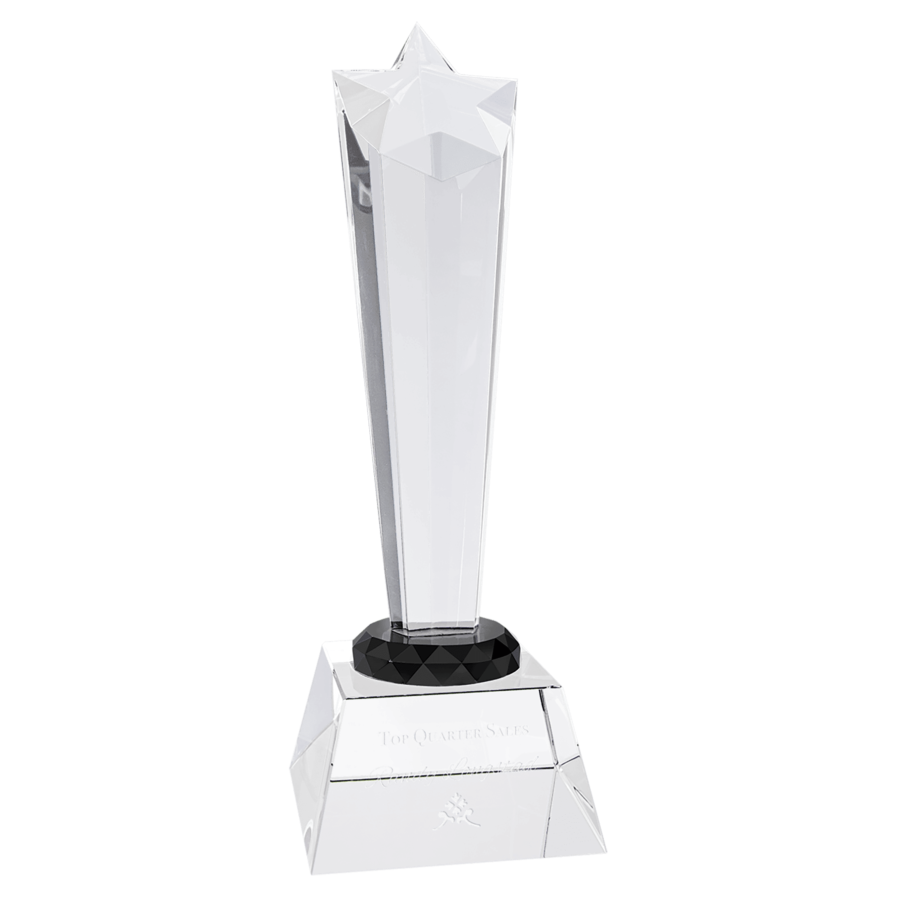 Small Crystal Rising Star with Clear Base