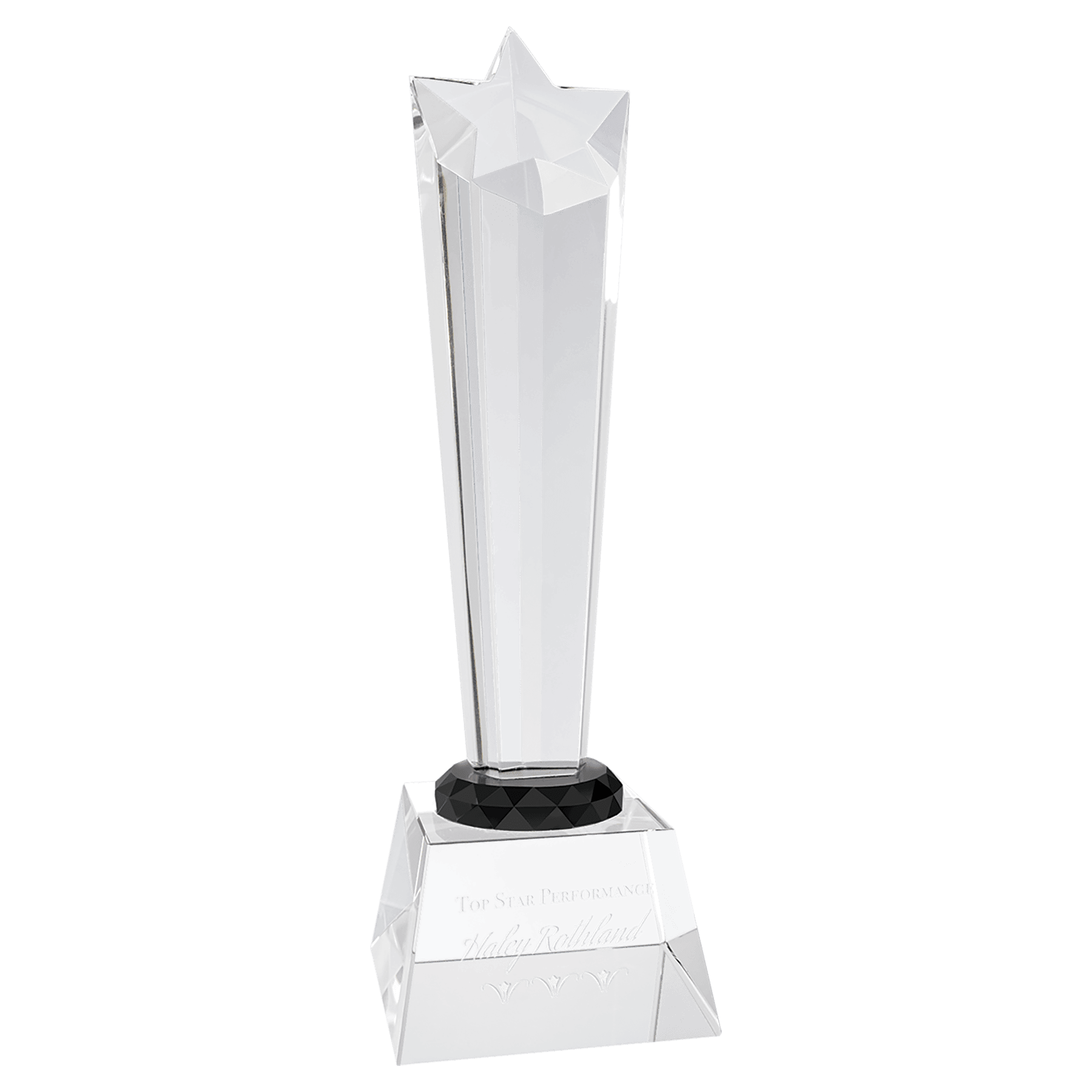 Medium Crystal Rising Star with Clear Base