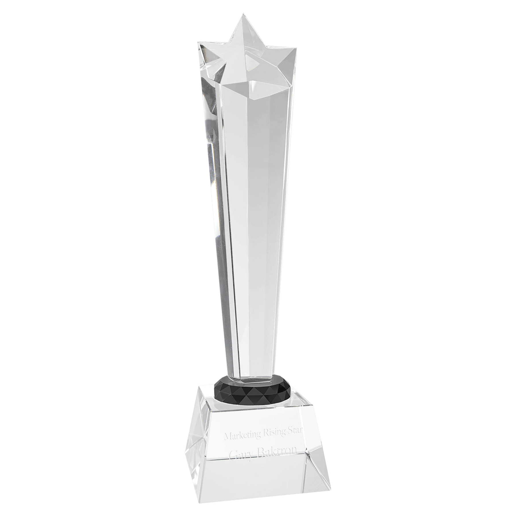 Large Crystal Rising Star with Clear Base