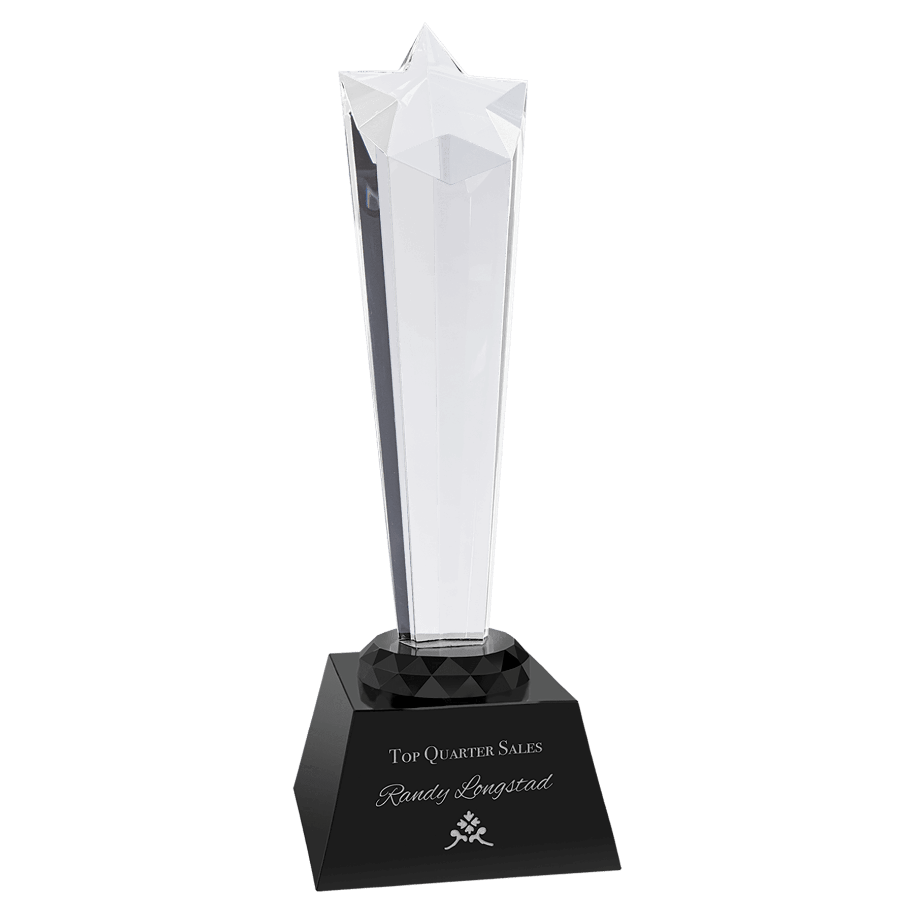 Small Crystal Rising Star with Black Base