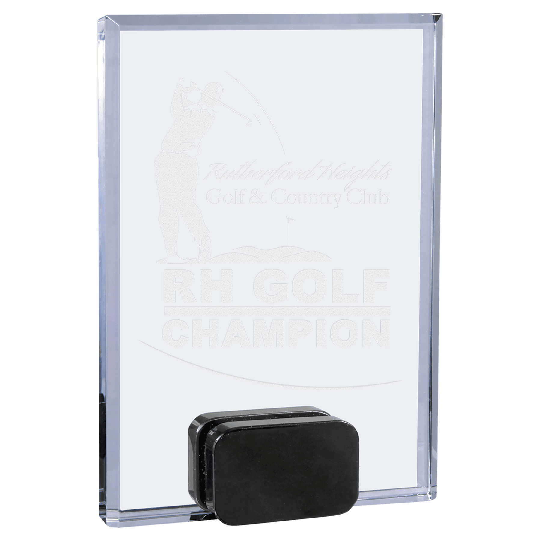 Small Crystal Rectangle with Black Crystal Base