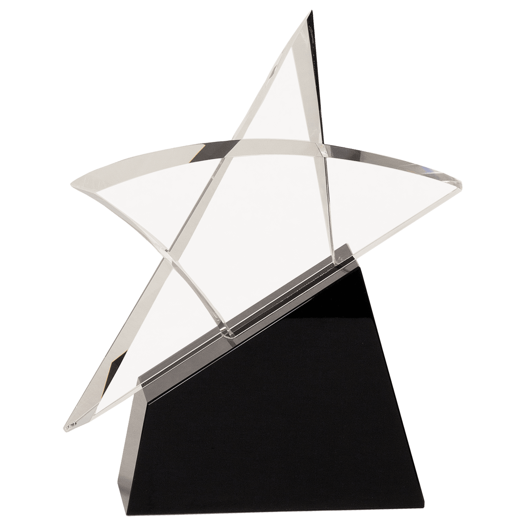 8 3/4" Premier Crystal Outline Star on a Black Crystal Base