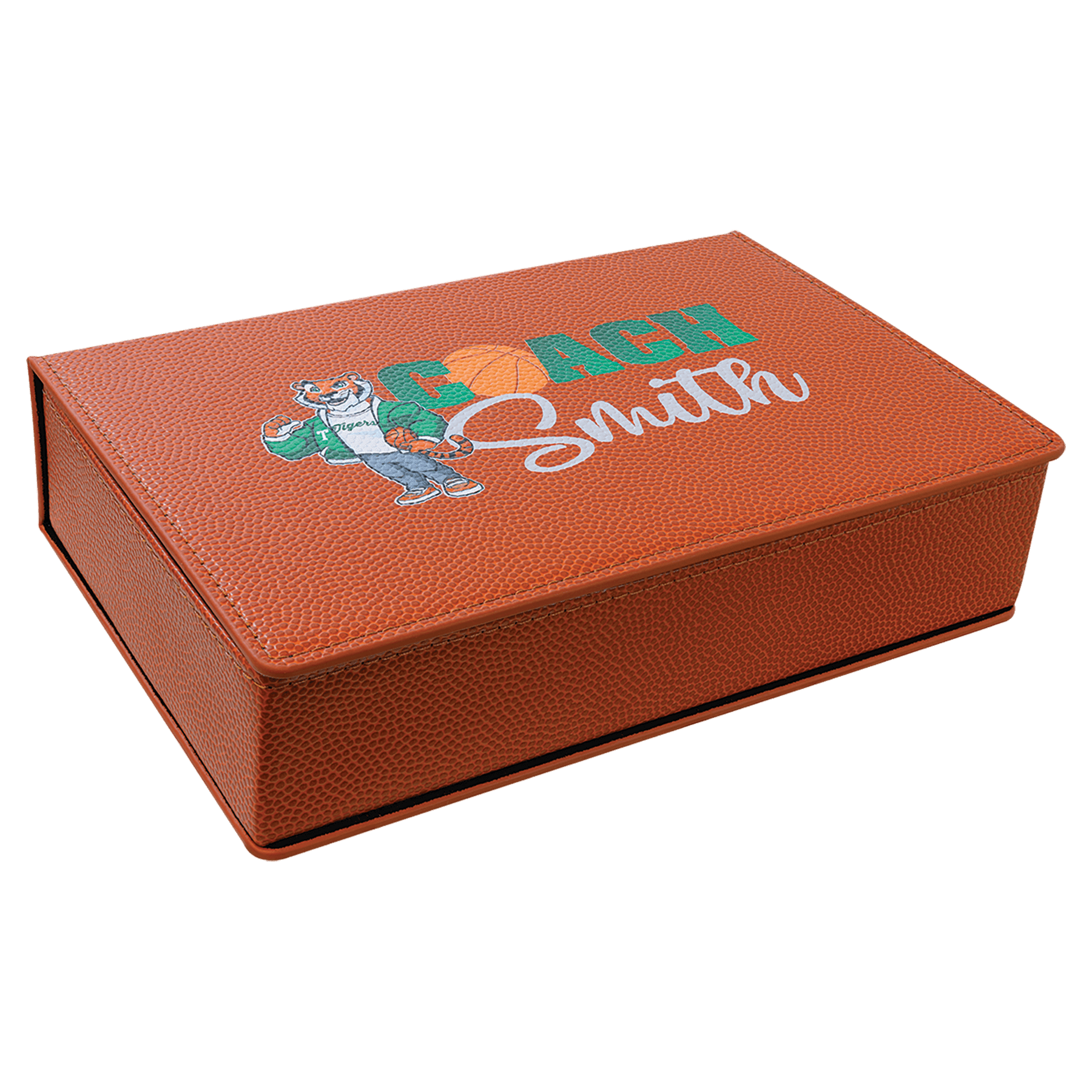 Basketball 6 oz. Leatherette Flask Gift Set