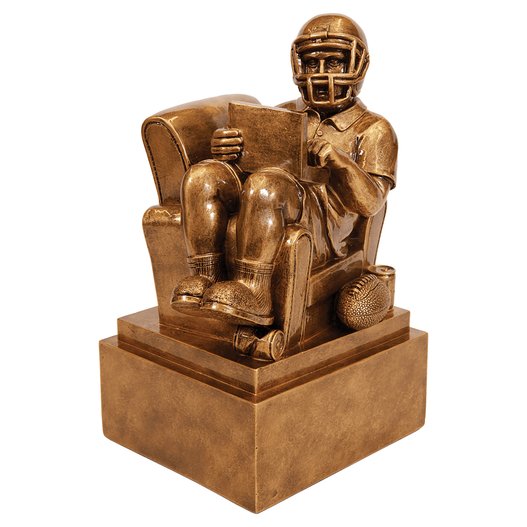 Fantasy Football Man In Chair Resin-9"