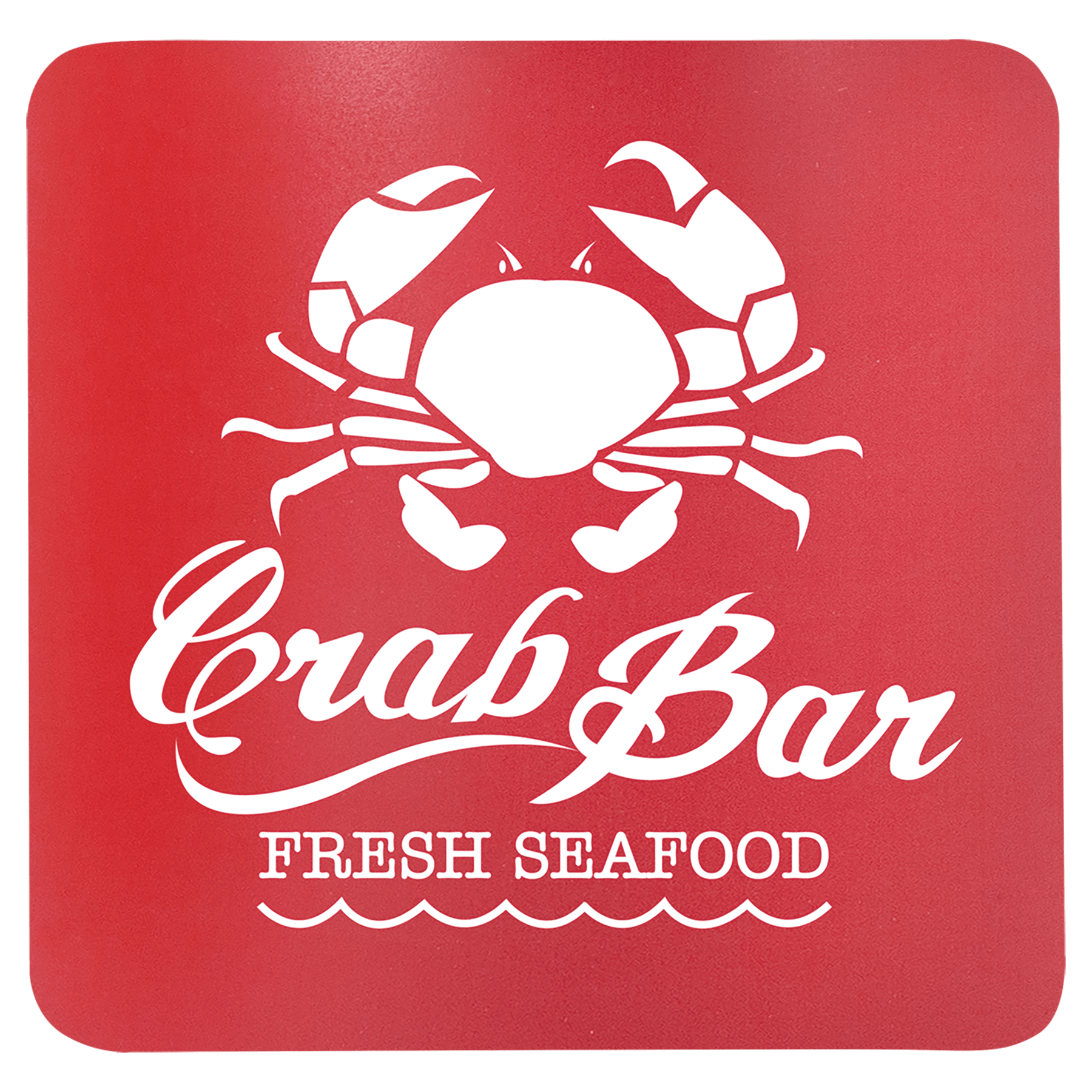 Square Red/White Silicone Coaster