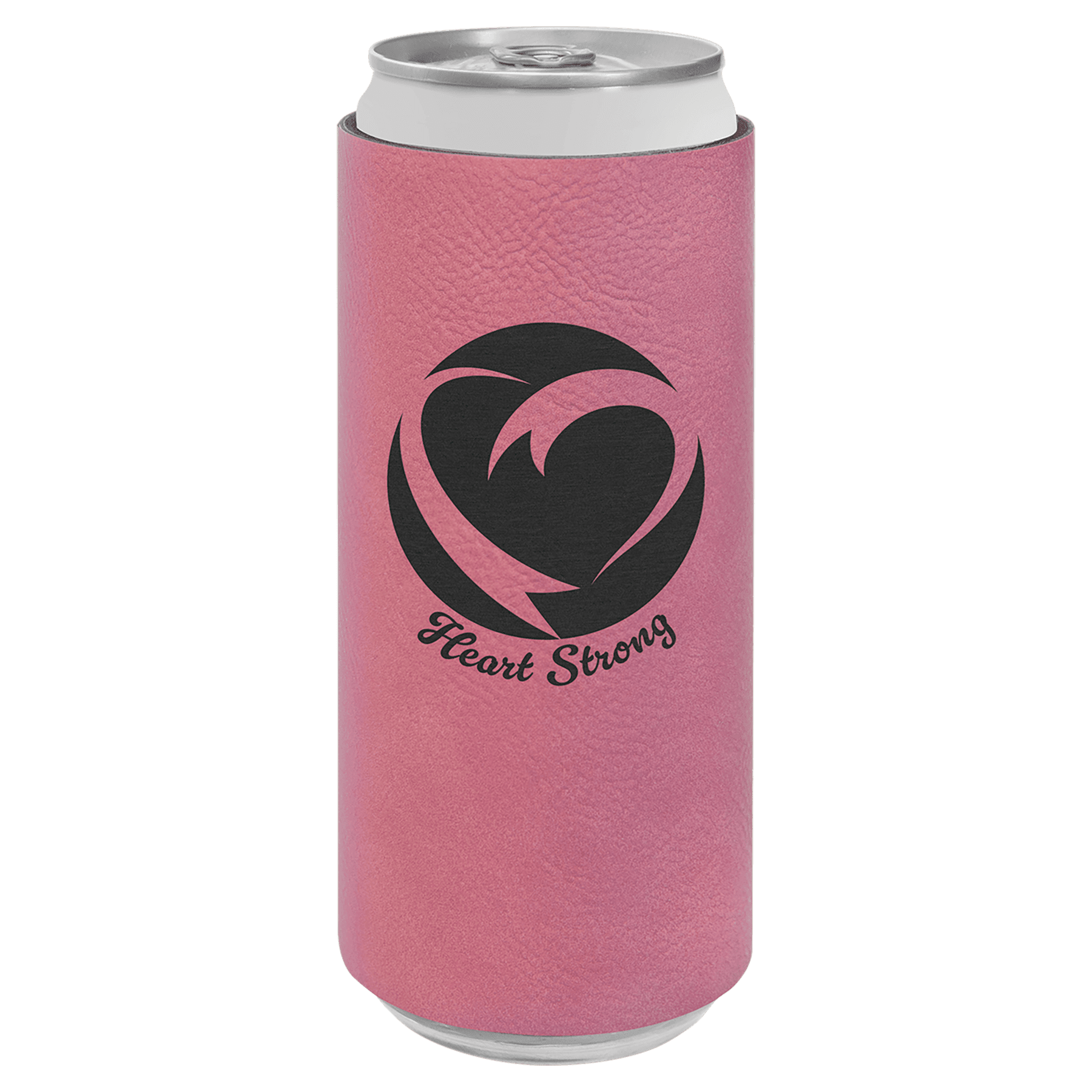 Pink Leatherette Slim Beverage Holder