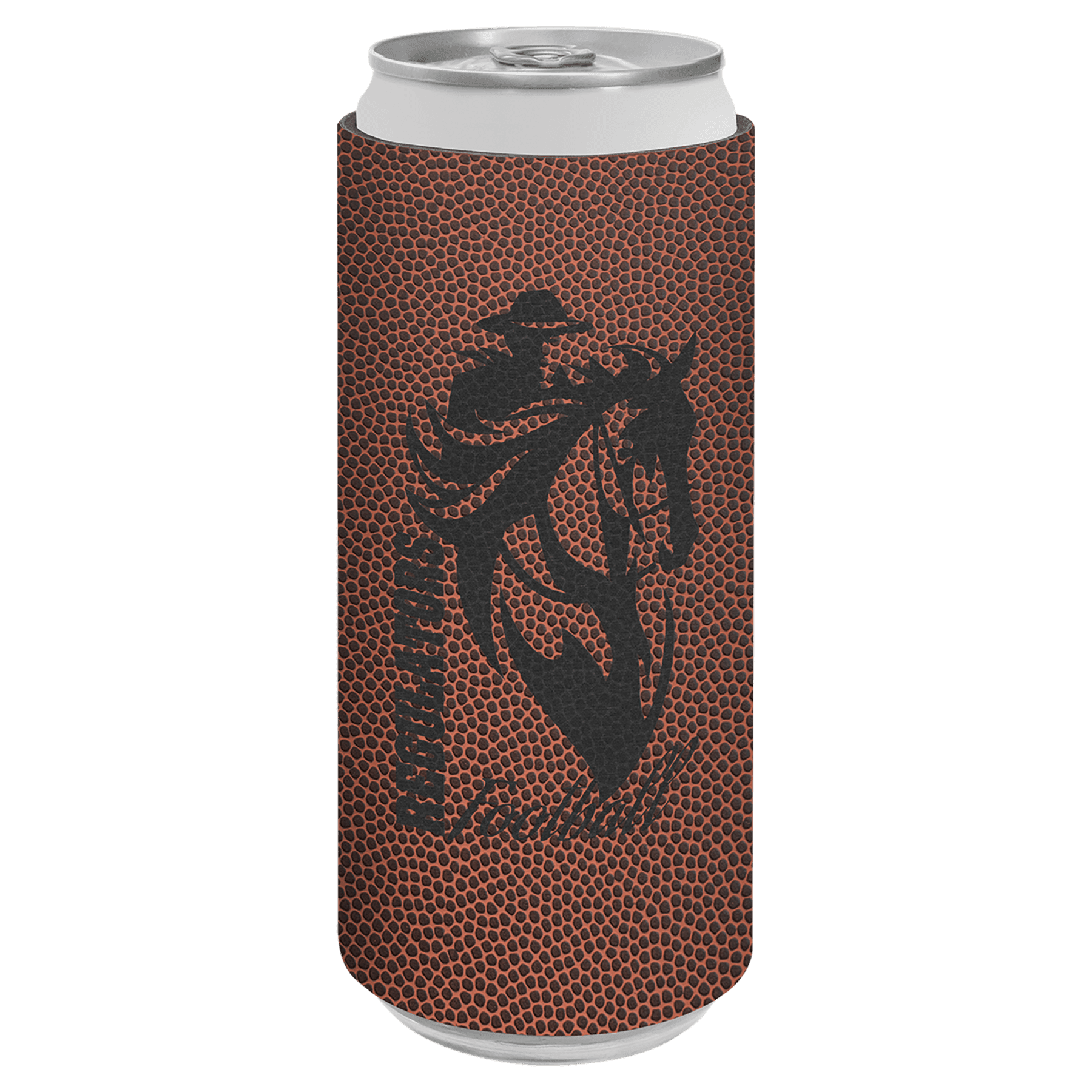 Football Leatherette Slim Beverage Holder