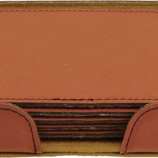 Rawhide Leatherette Square 6-Coaster Set