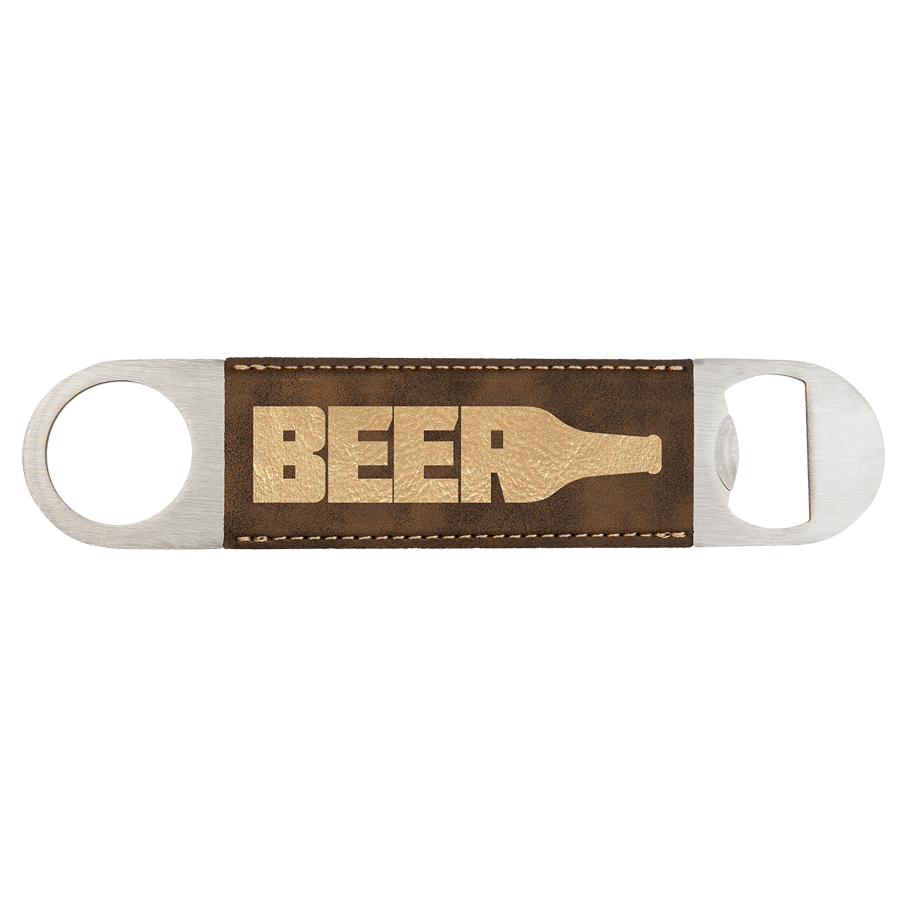 Rustic/Gold Leatherette Bottle Opener