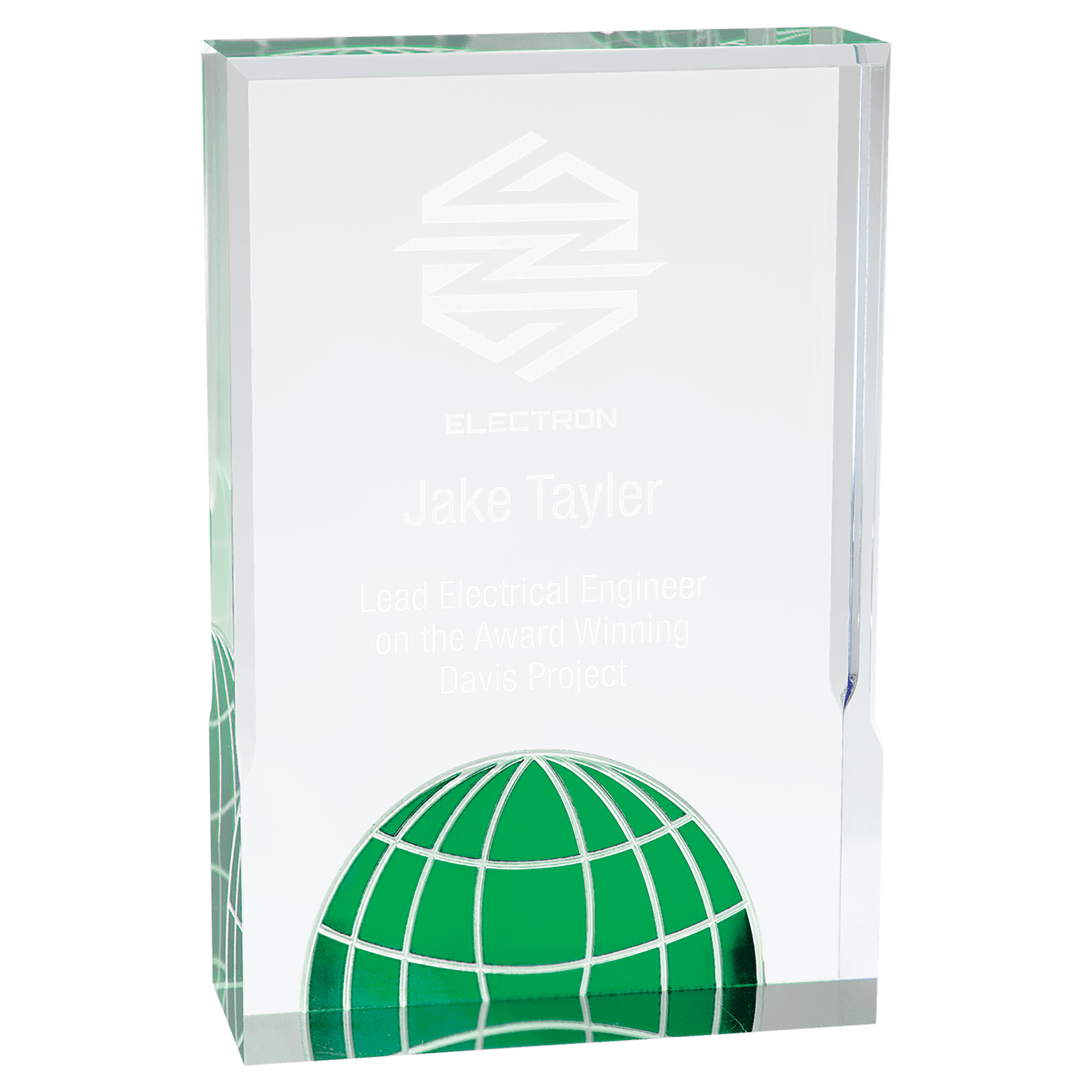 5" x 7" Green Globe Acrylic