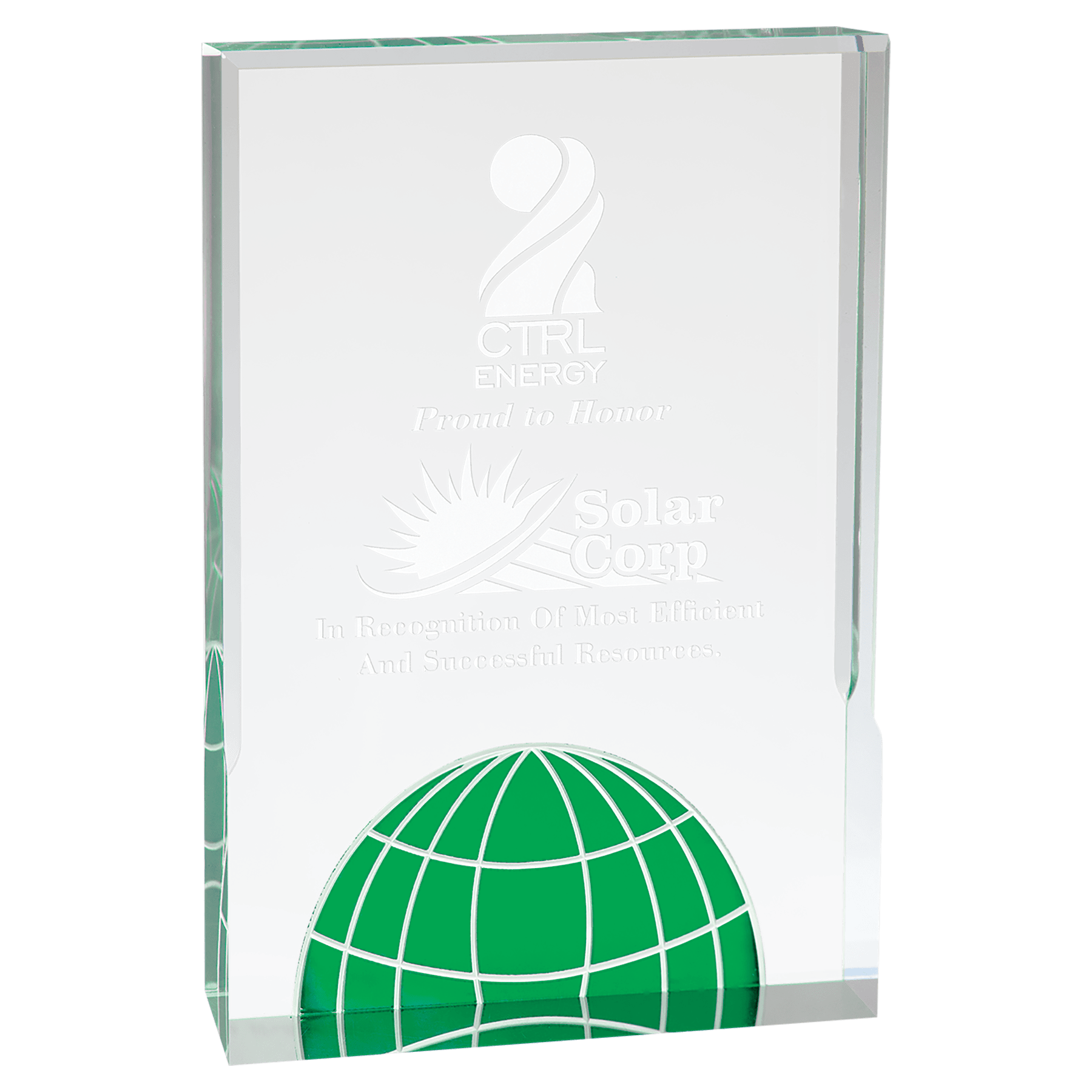 6" x 8" Green Globe Acrylic