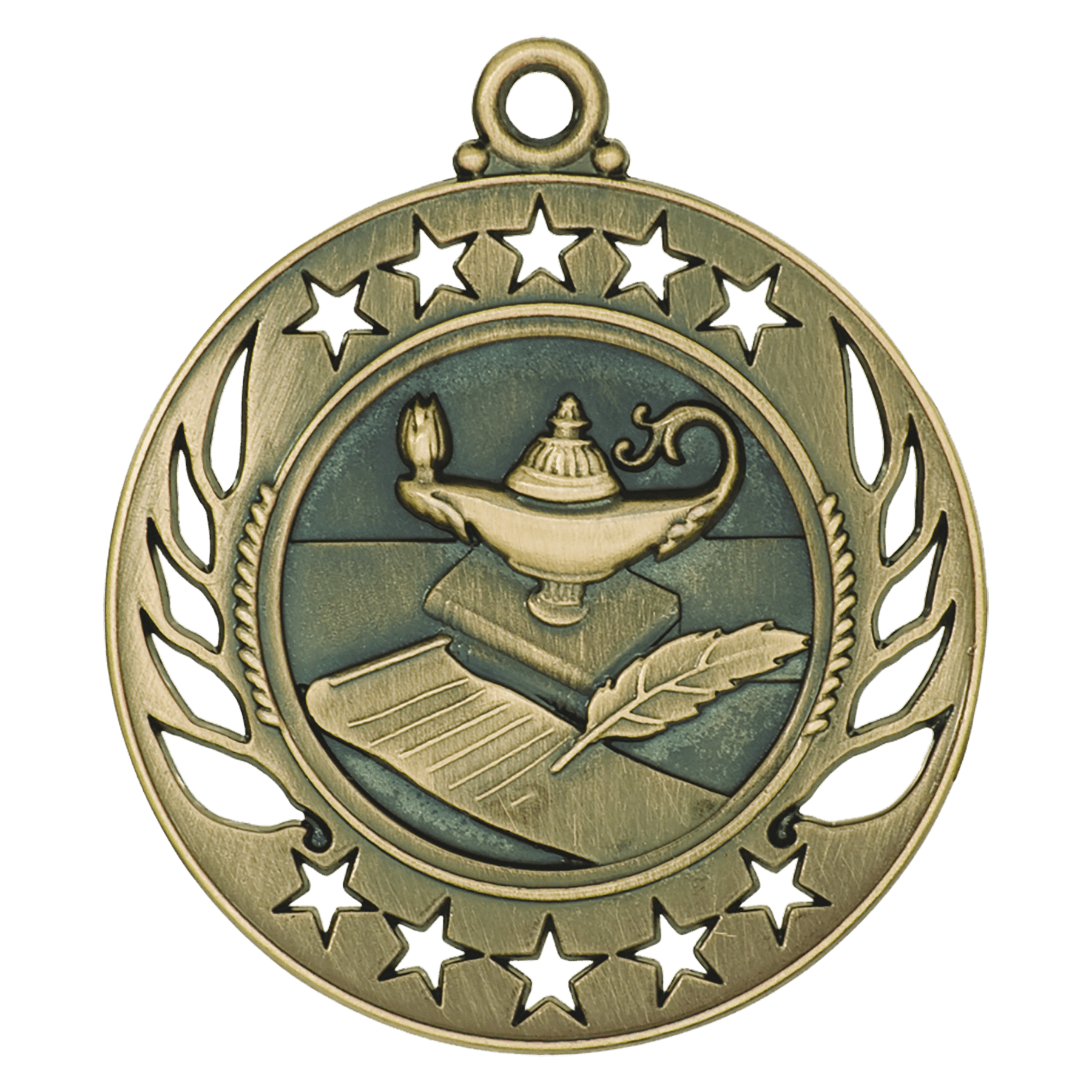 Lamp of Knowledge Galaxy Medal-Gold