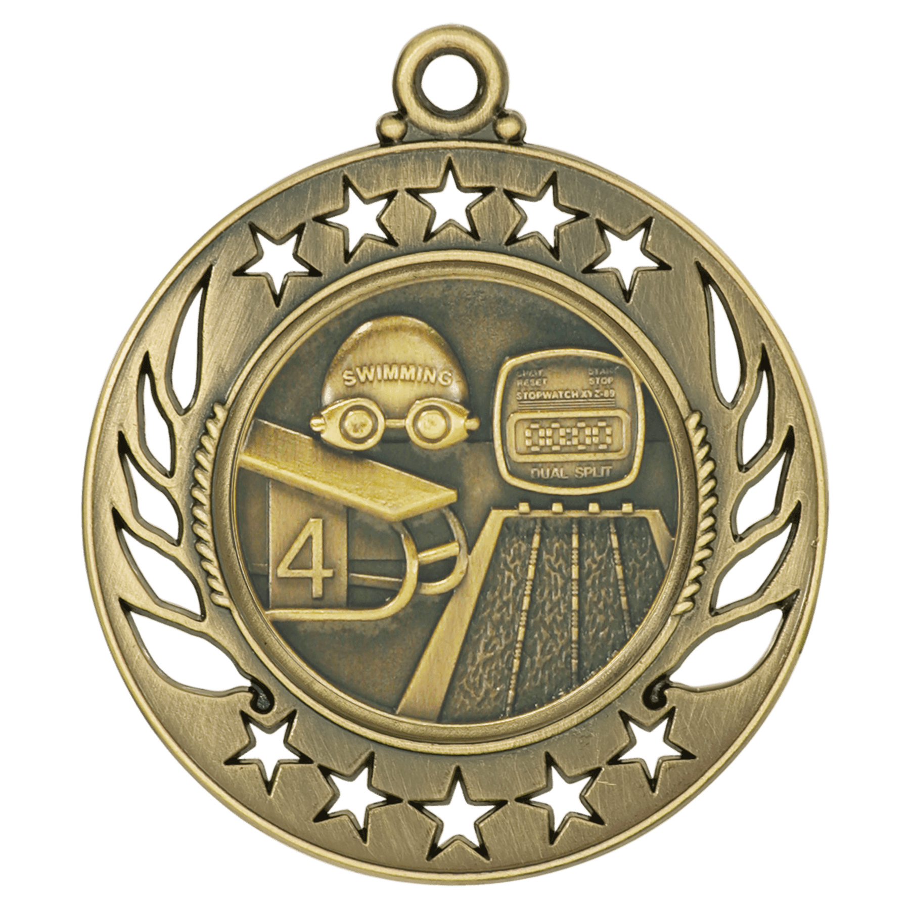 Swimming Galaxy Medal-Gold