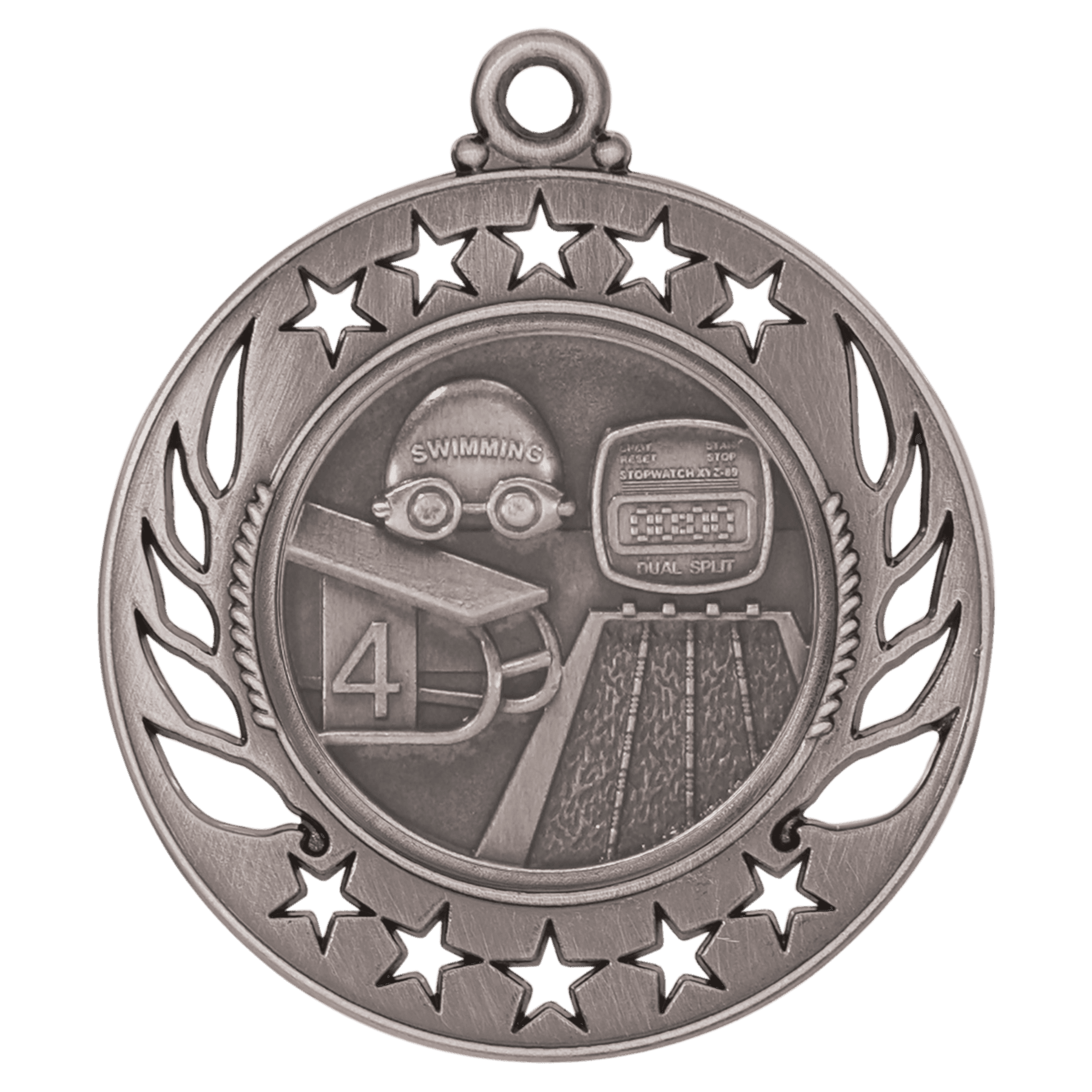 Swimming Galaxy Medal-Silver