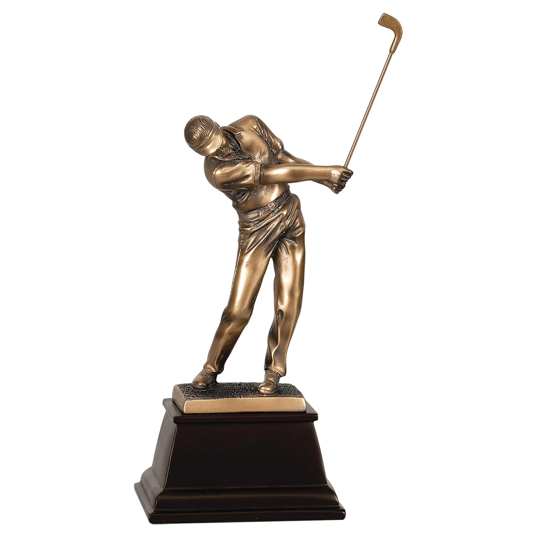 Male Bronze Golf Resin-15"