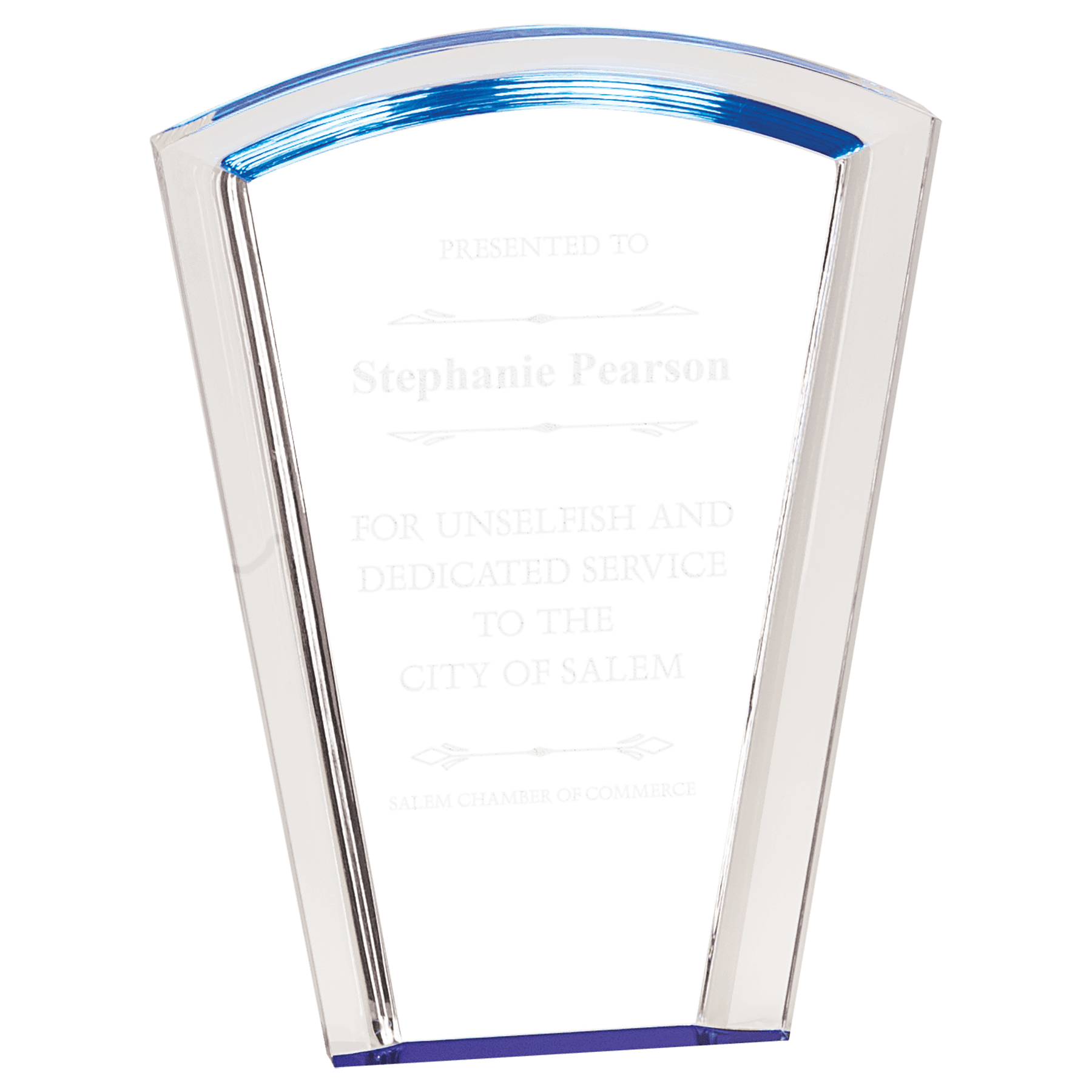 8" Blue Fan Halo Acrylic