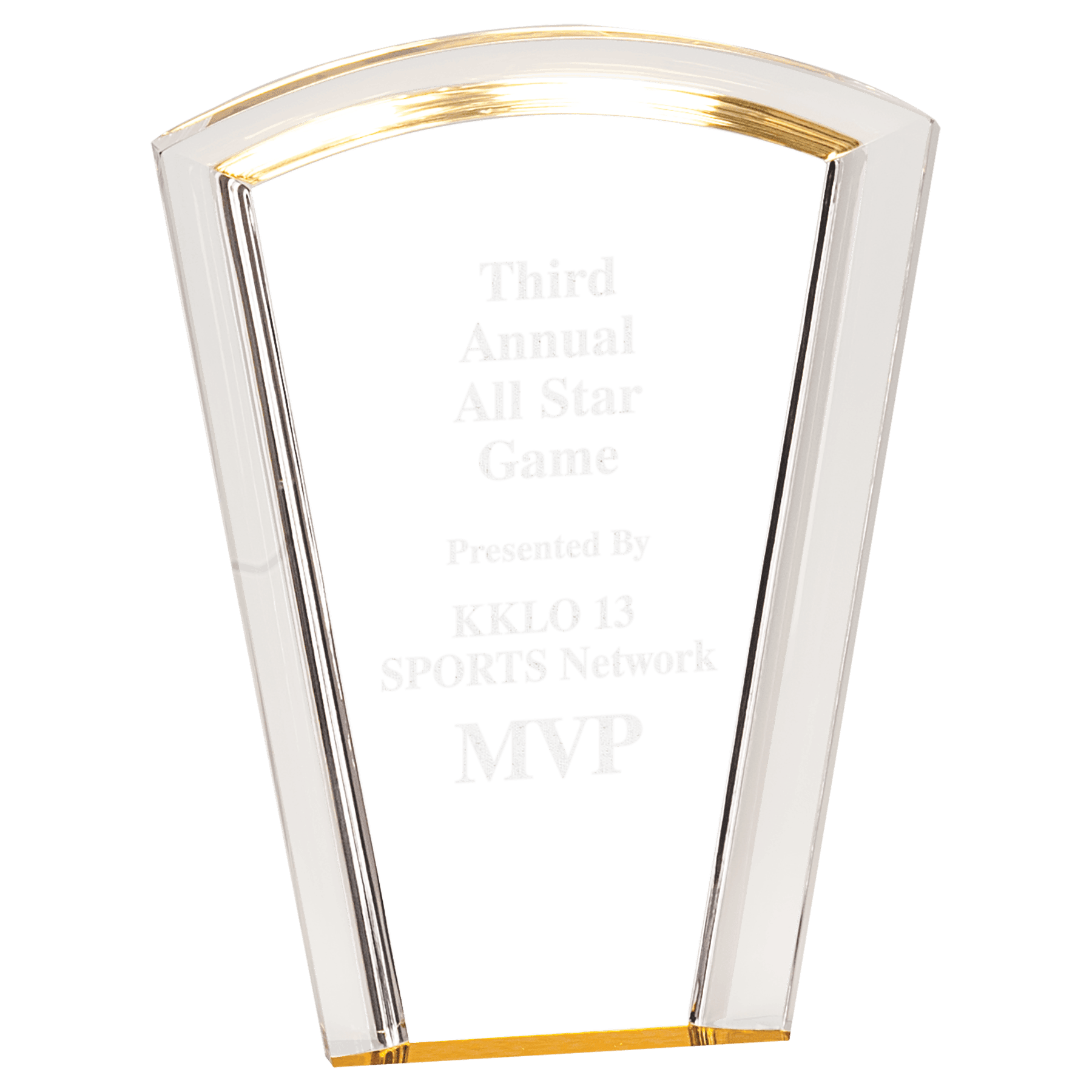 8" Gold Fan Halo Acrylic