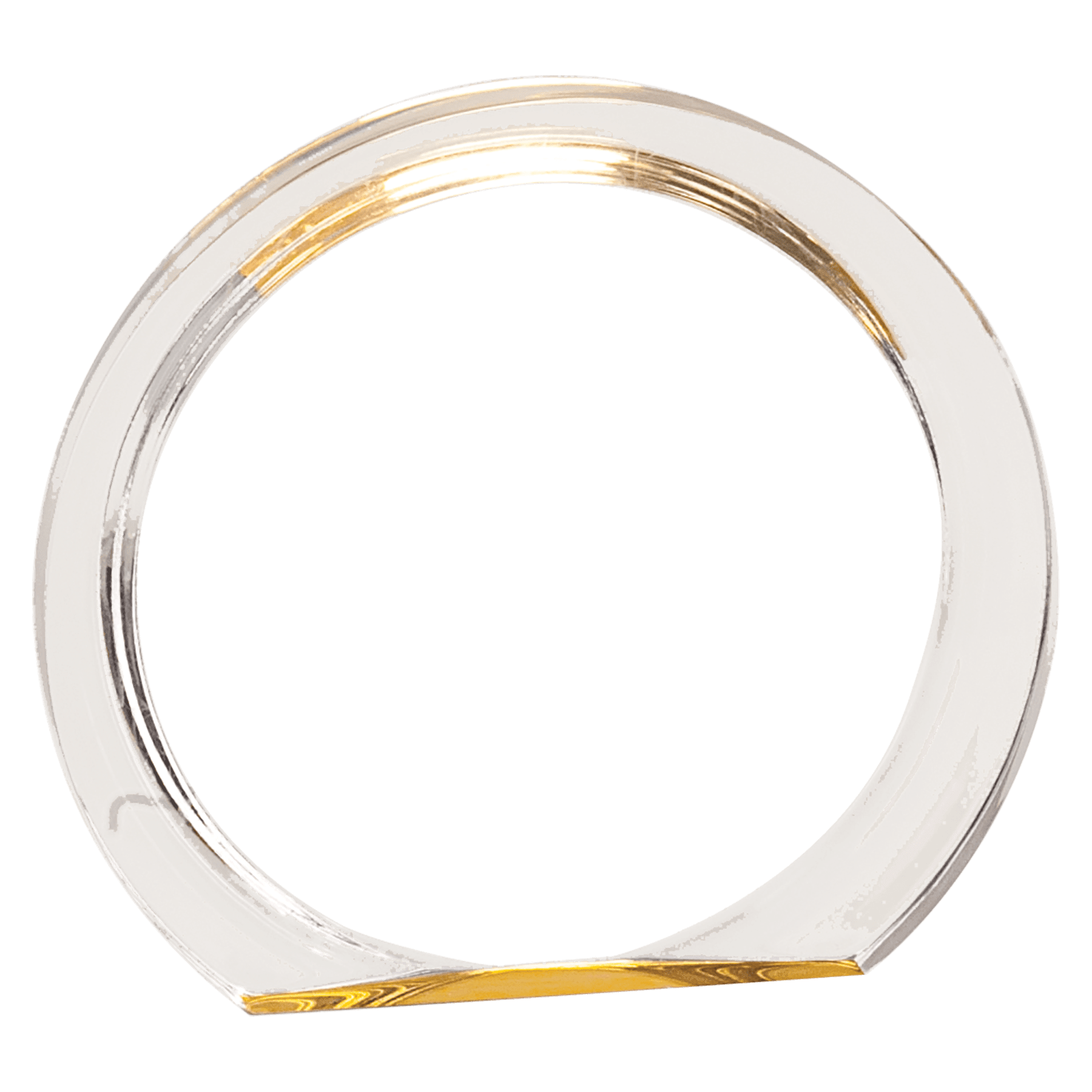 5 3/8" Gold Round Halo Acrylic
