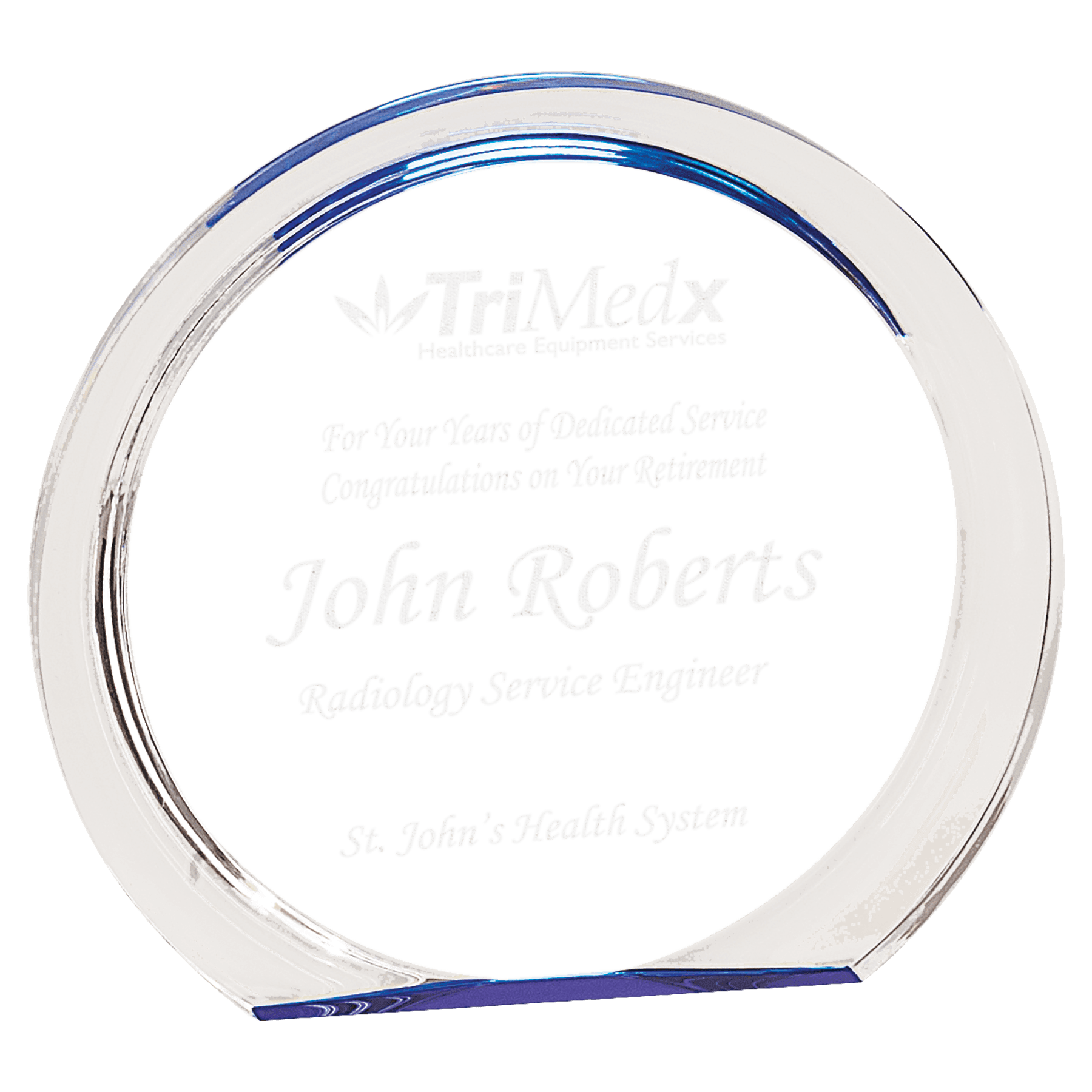 6 3/8" Blue Round Halo Acrylic