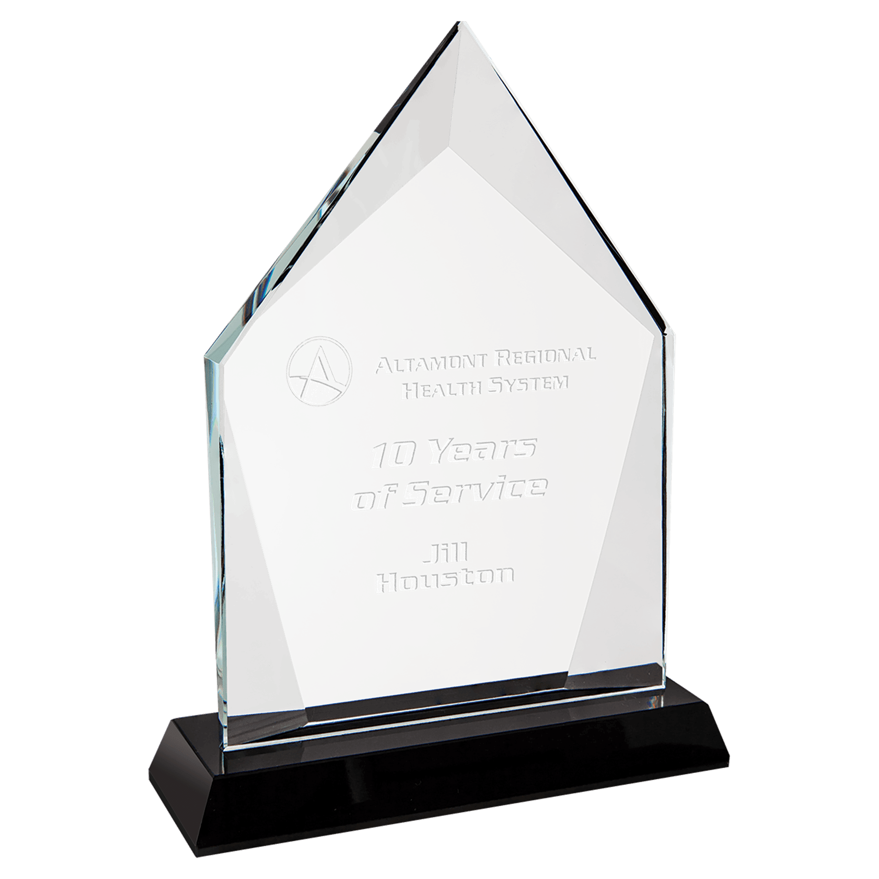 Small Diamond Halo Glass with Black Base