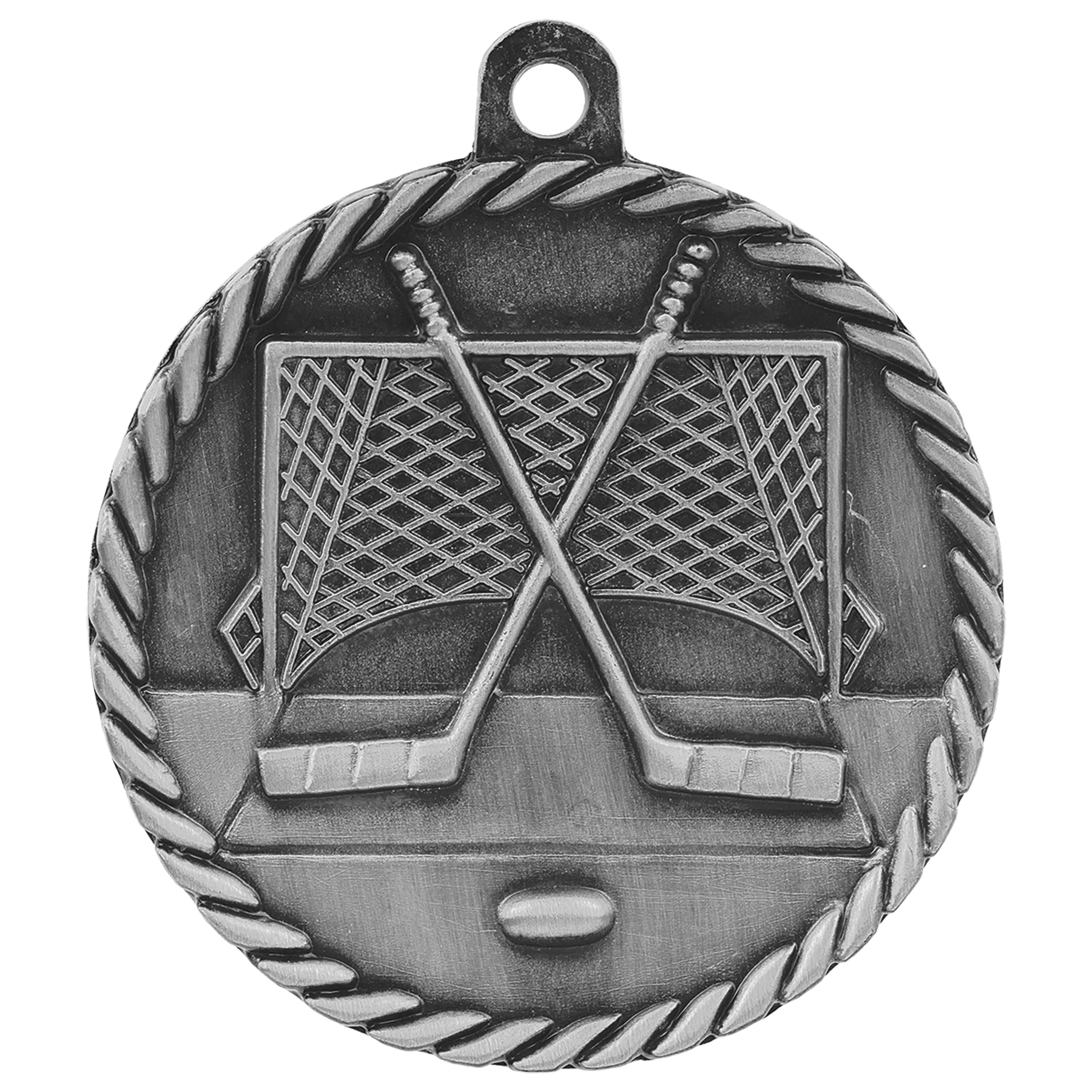 Hockey High Relief Medal-Silver
